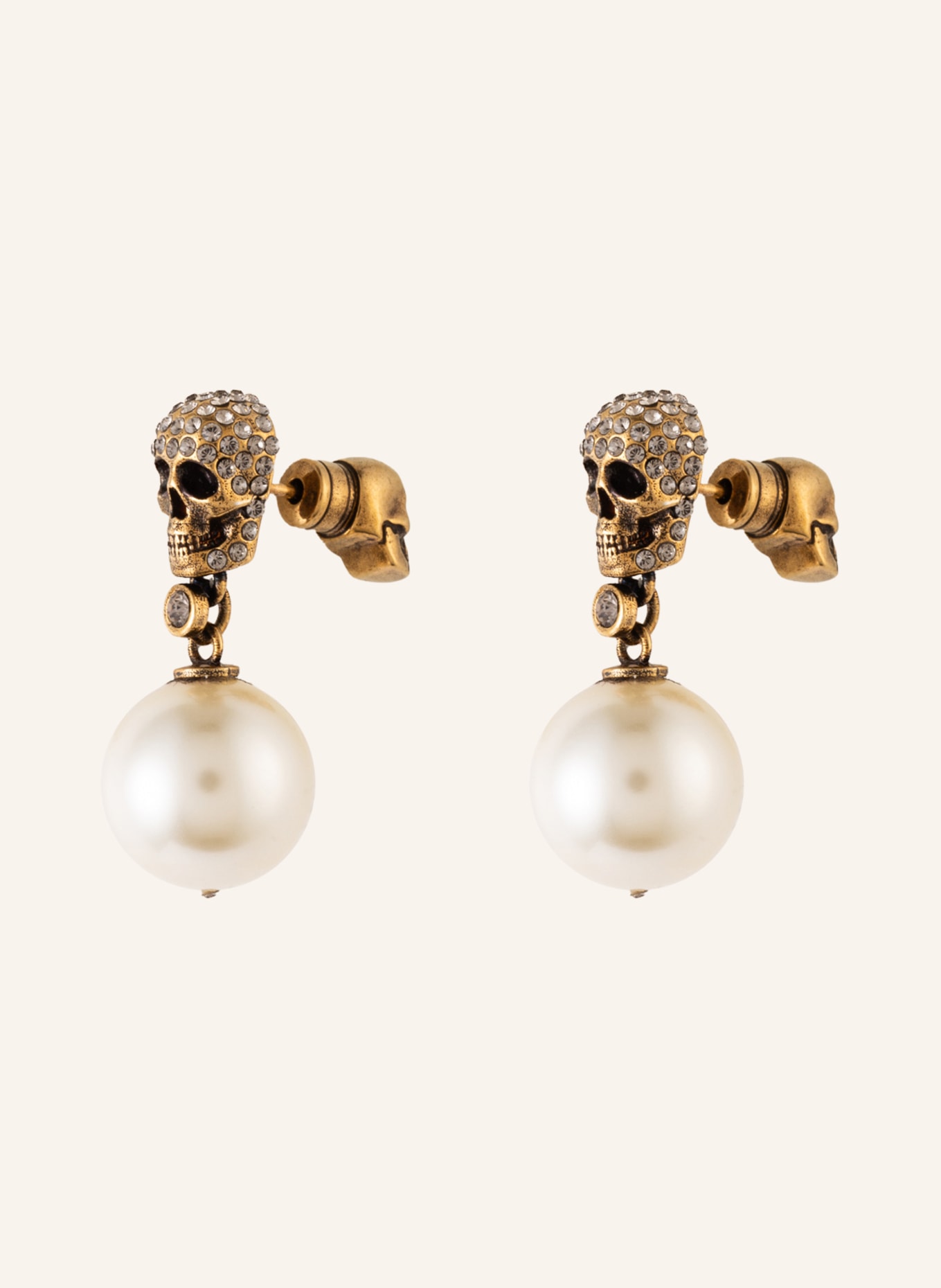Alexander McQUEEN Earrings , Color: GOLD/ WHITE (Image 2)