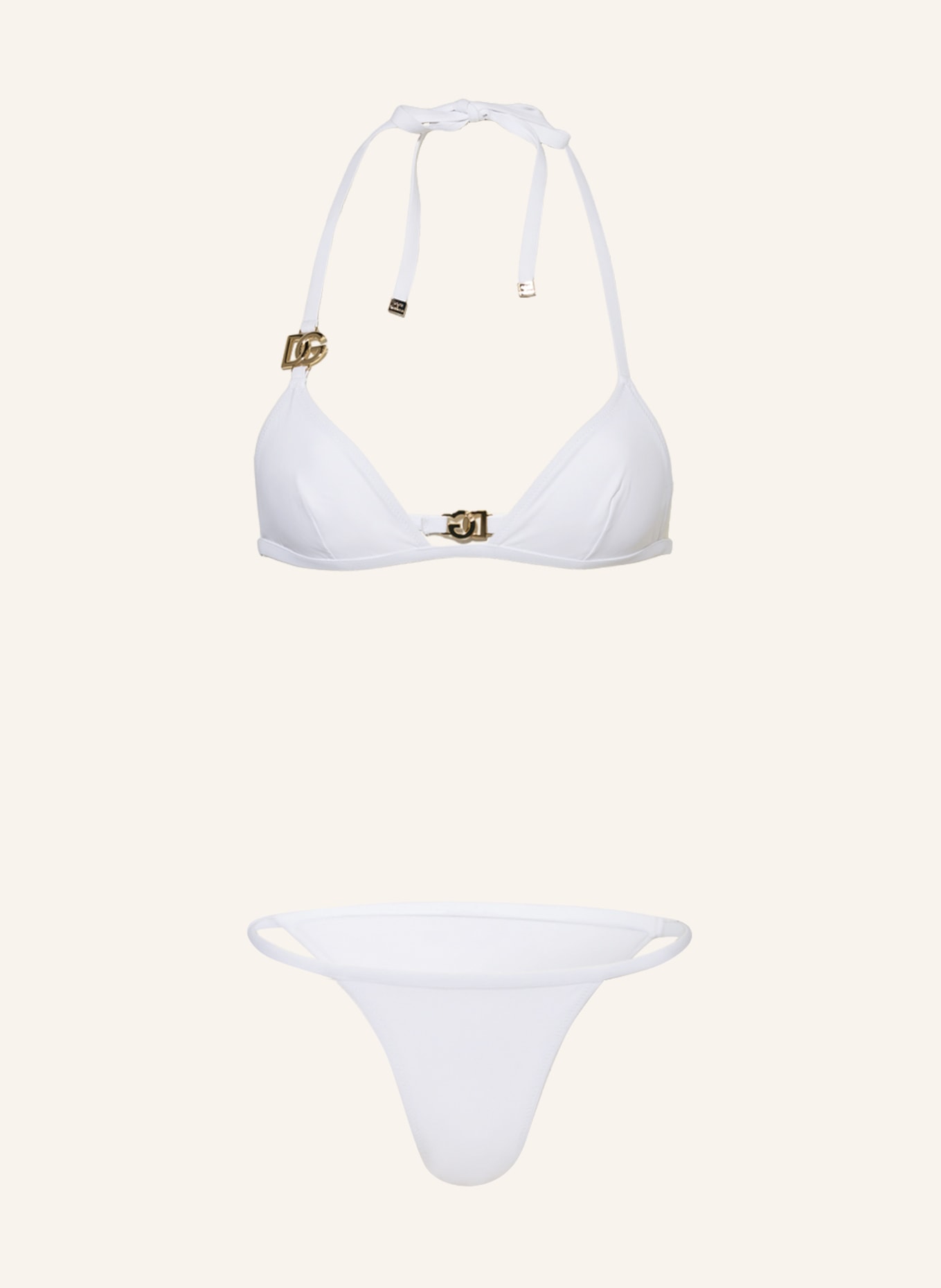 DOLCE & GABBANA Triangle bikini , Color: WHITE (Image 1)
