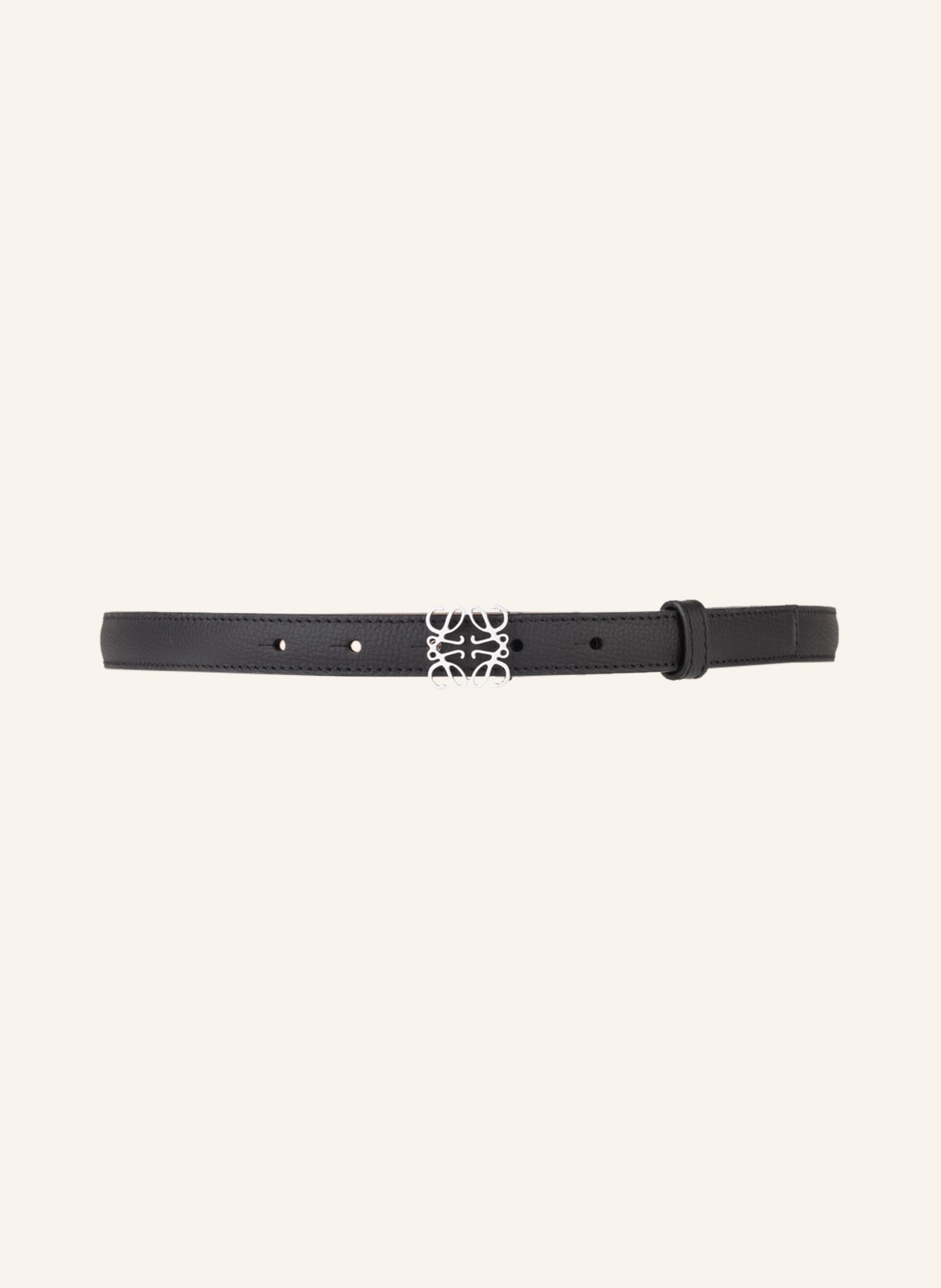 LOEWE Leather belt ANAGRAM, Color: BLACK (Image 2)