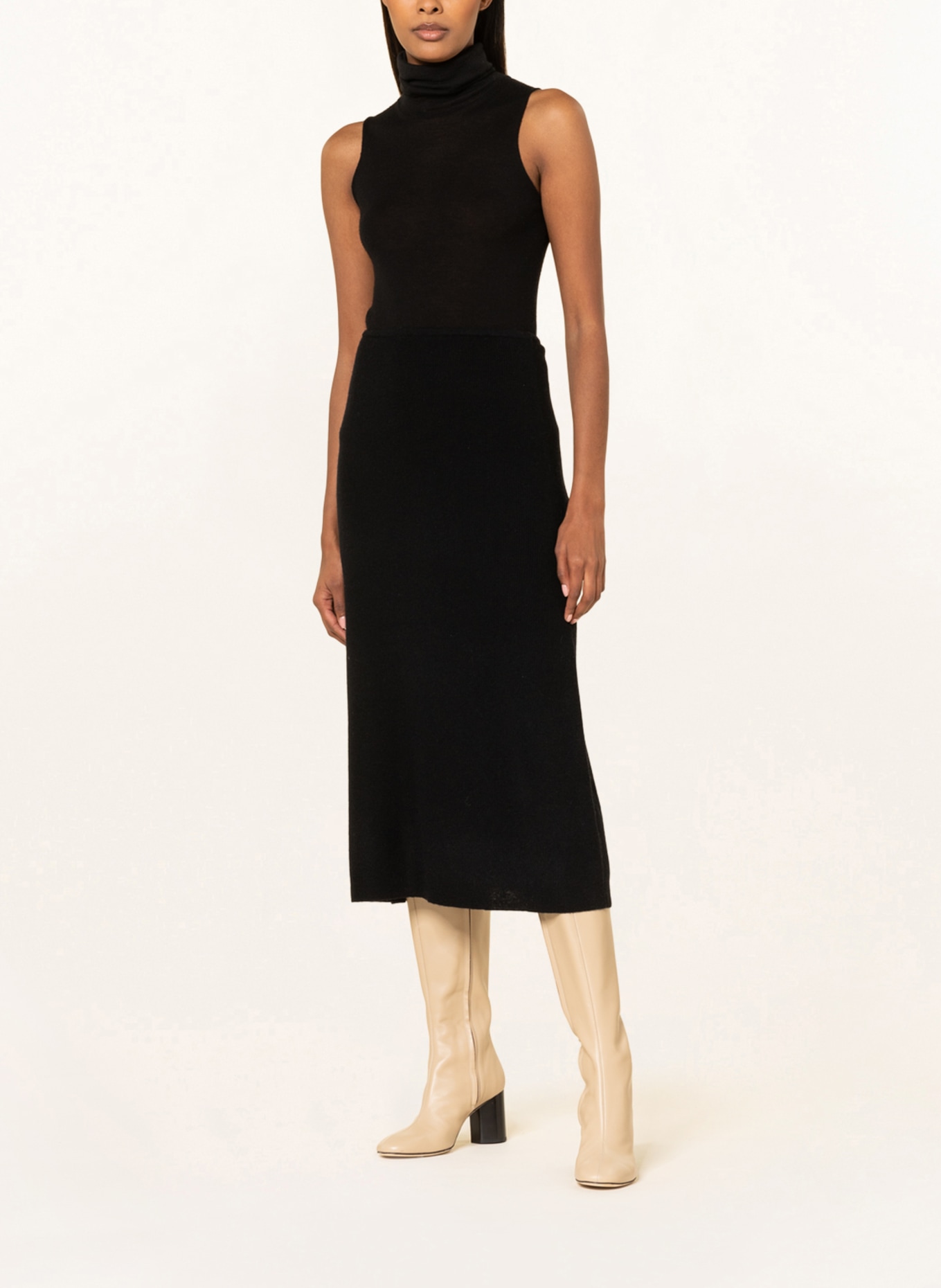 360CASHMERE Knit skirt ASHTON in cashmere, Color: BLACK (Image 2)