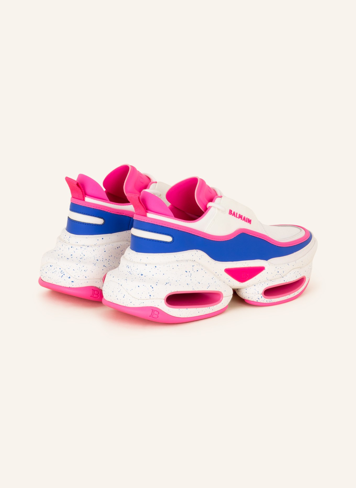 BALMAIN Sneakers B-BOLD, Color: WHITE/ NEON PINK/ BLUE (Image 2)