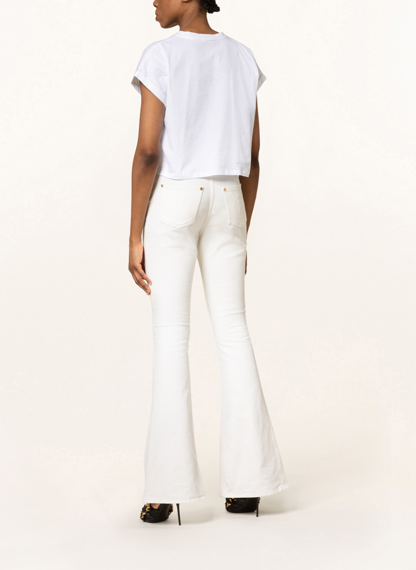 BALMAIN Cropped shirt, Color: WHITE (Image 3)