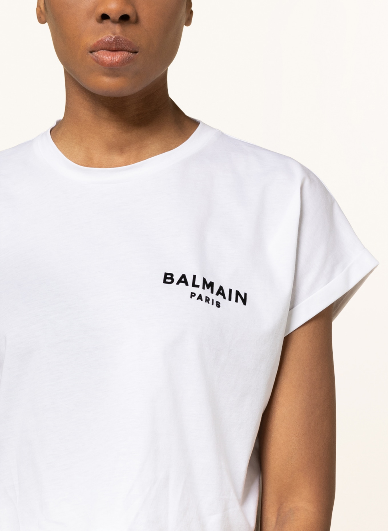 BALMAIN Cropped-Shirt, Farbe: WEISS (Bild 4)