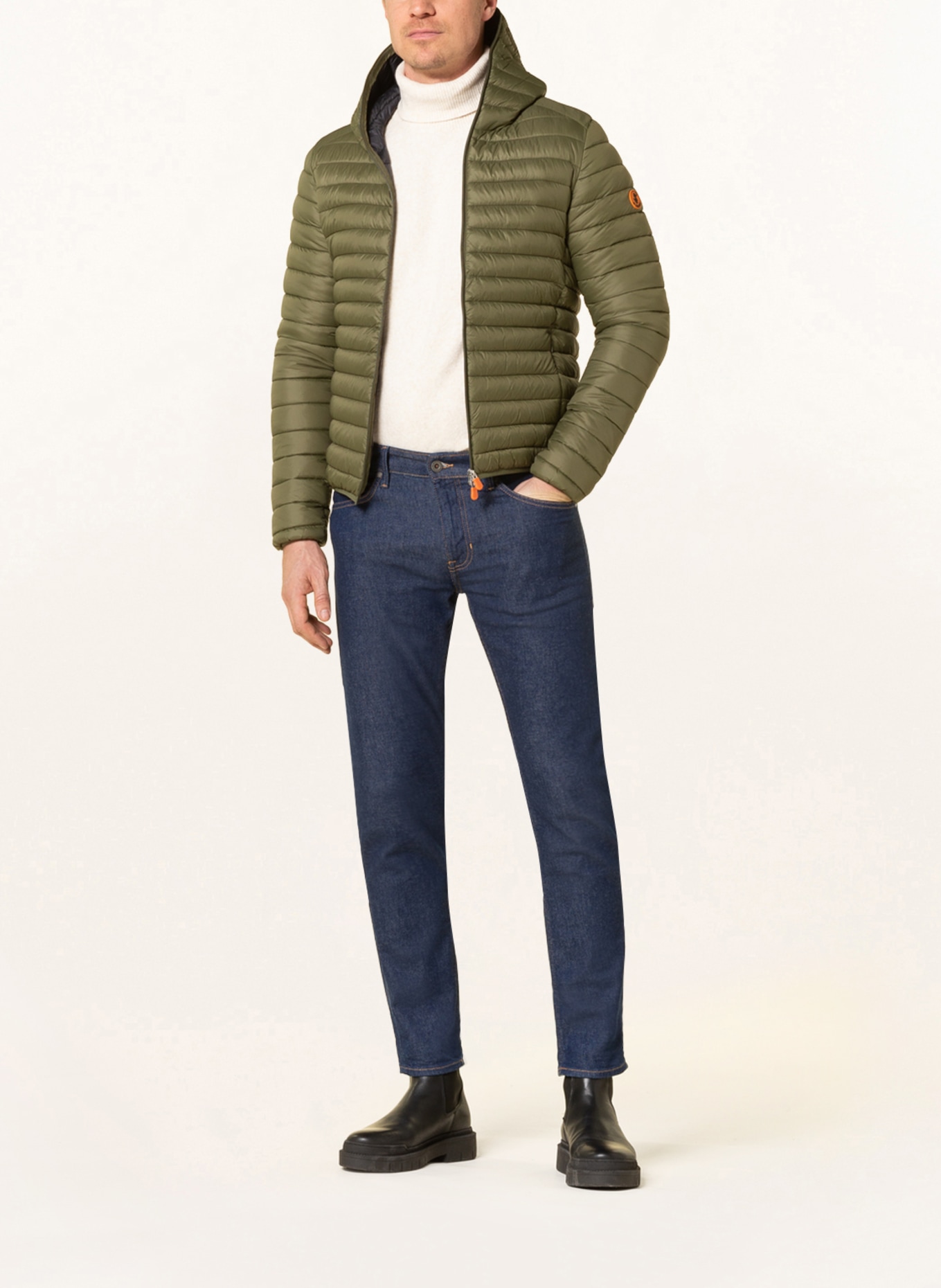 SAVE THE DUCK Quilted jacket DUFFY , Color: OLIVE (Image 2)