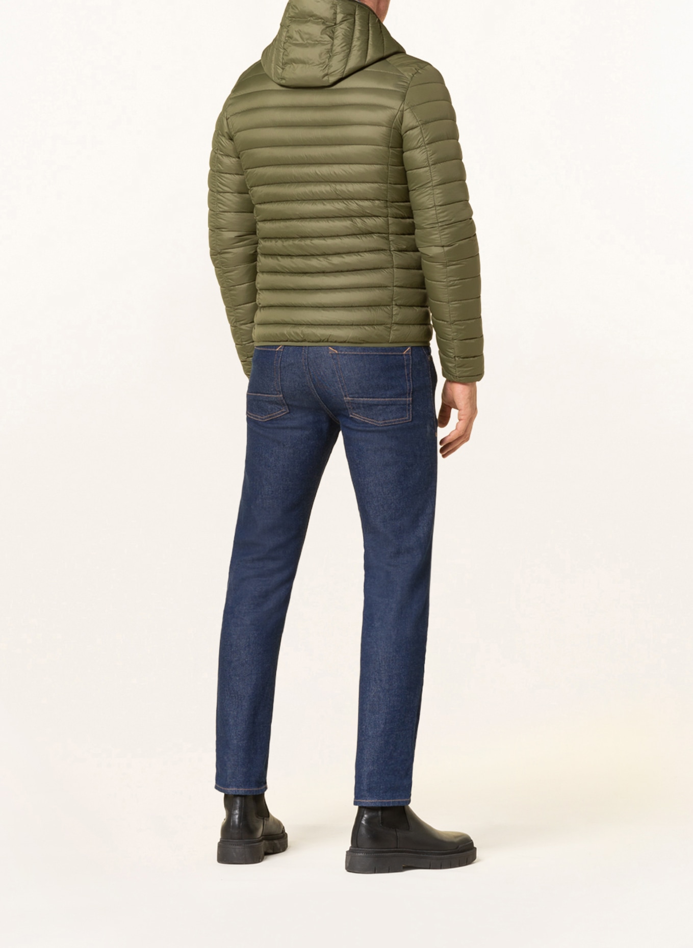 SAVE THE DUCK Quilted jacket DUFFY , Color: OLIVE (Image 3)