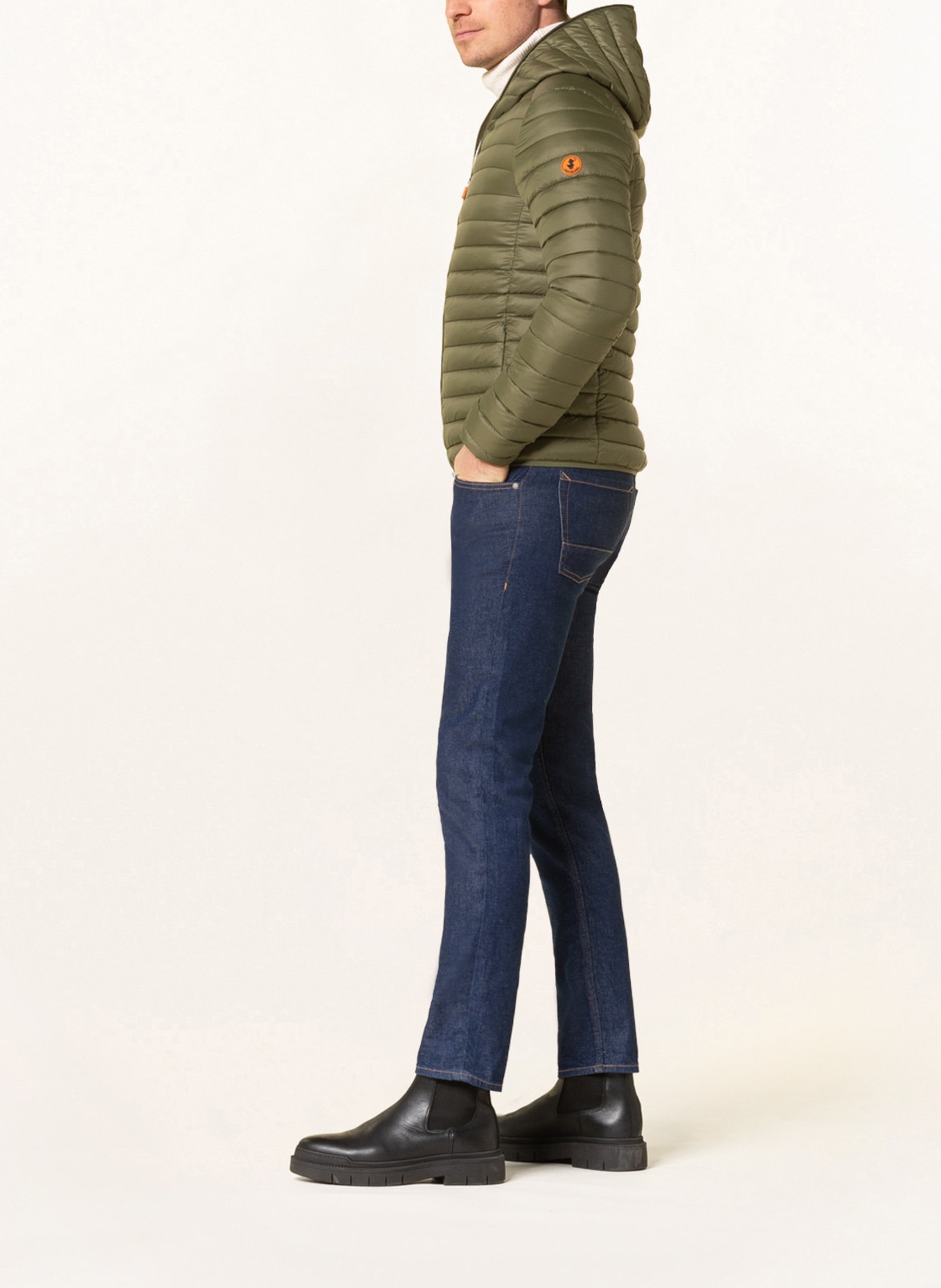 SAVE THE DUCK Quilted jacket DUFFY , Color: OLIVE (Image 4)