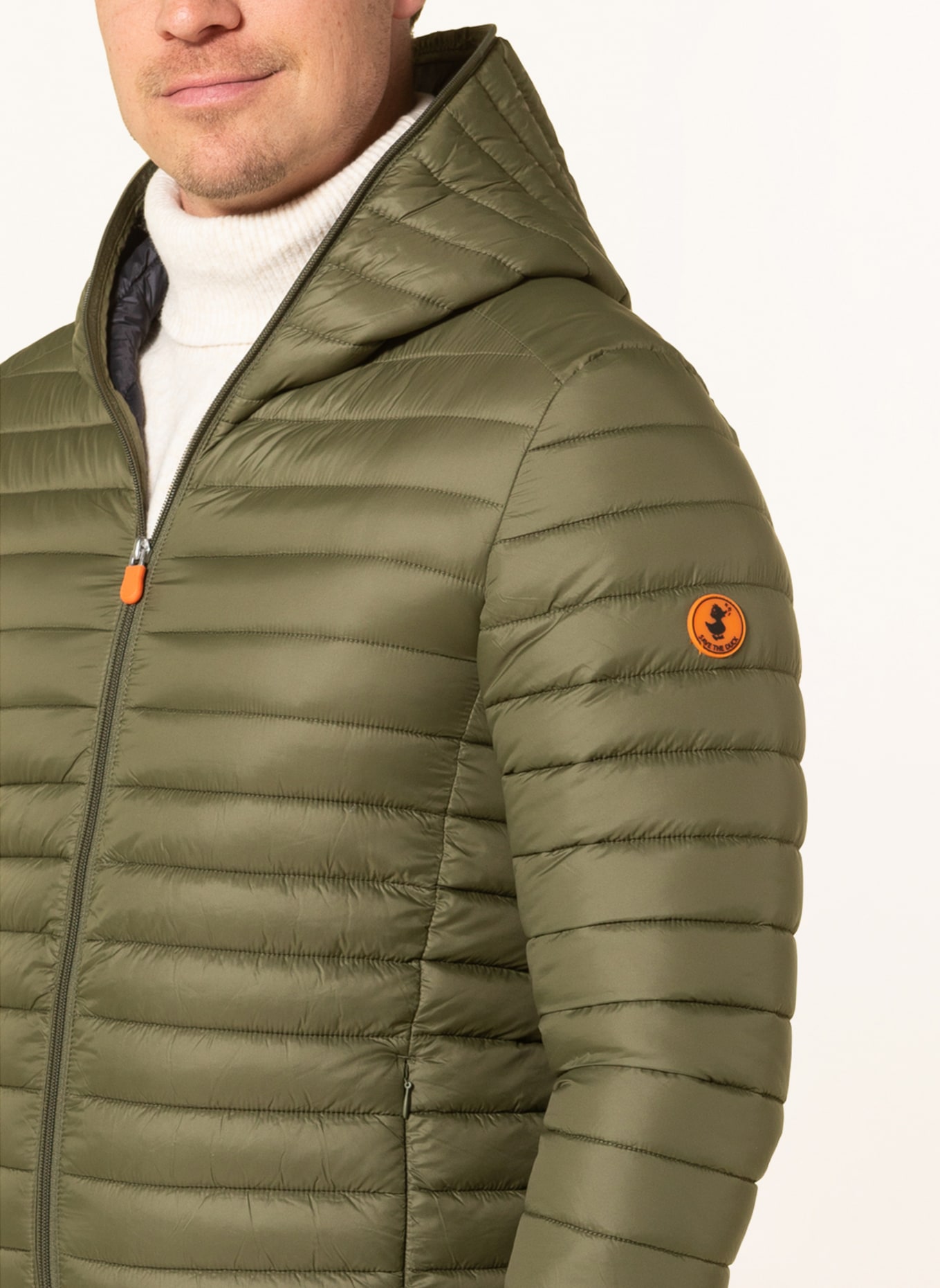 SAVE THE DUCK Quilted jacket DUFFY , Color: OLIVE (Image 5)