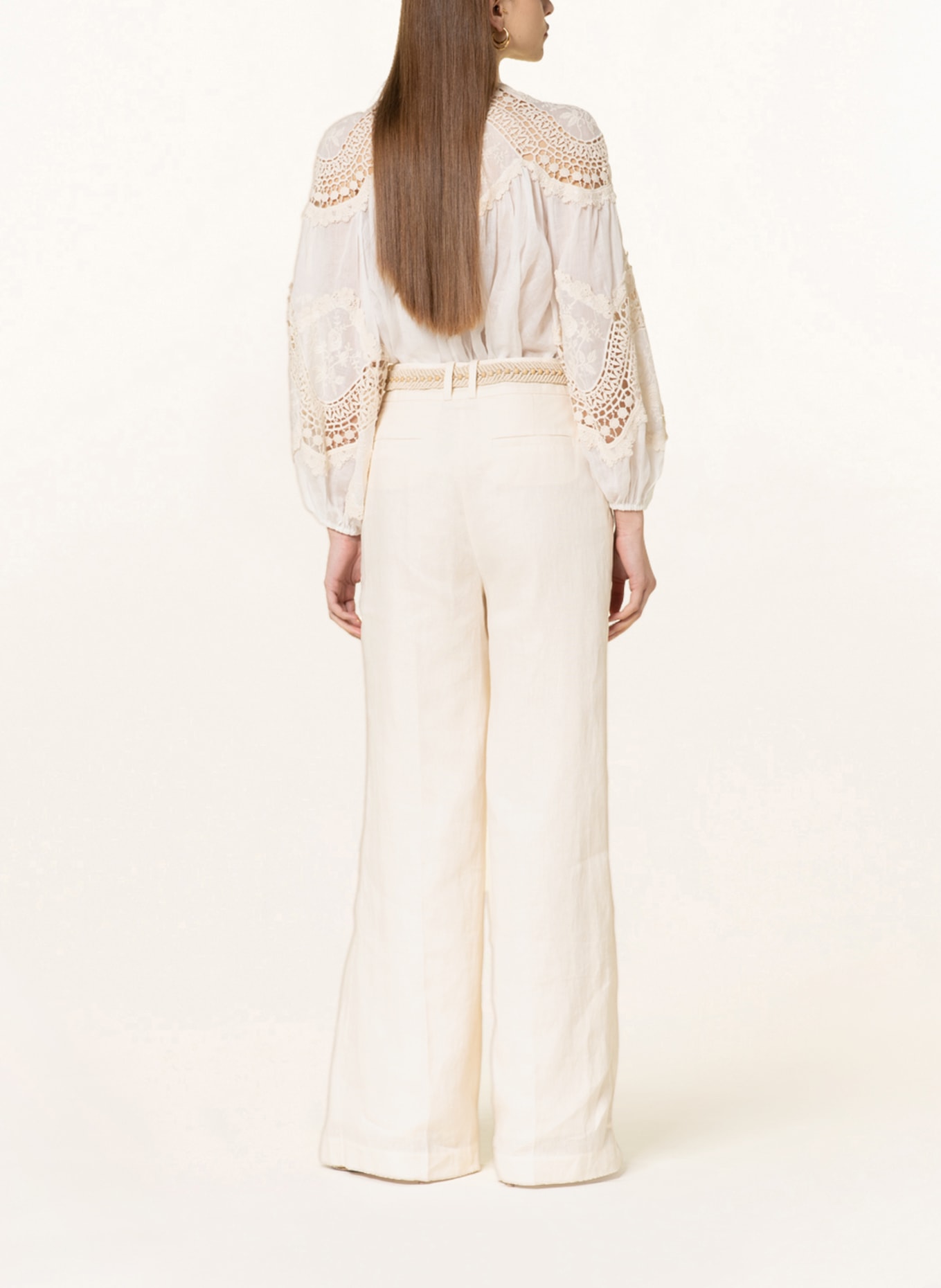 ZIMMERMANN Wide leg trousers made of linen, Color: LIGHT BROWN (Image 3)