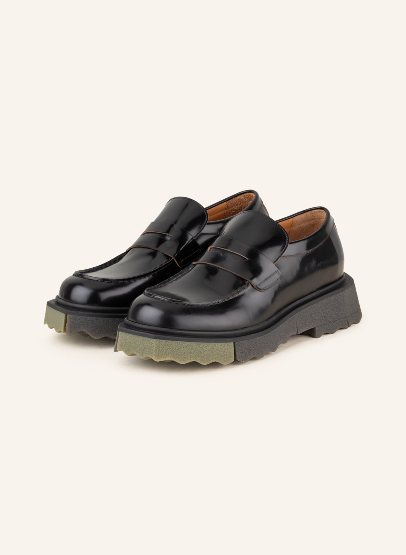 Off-White Loafers , Color: BLACK (Image 1)
