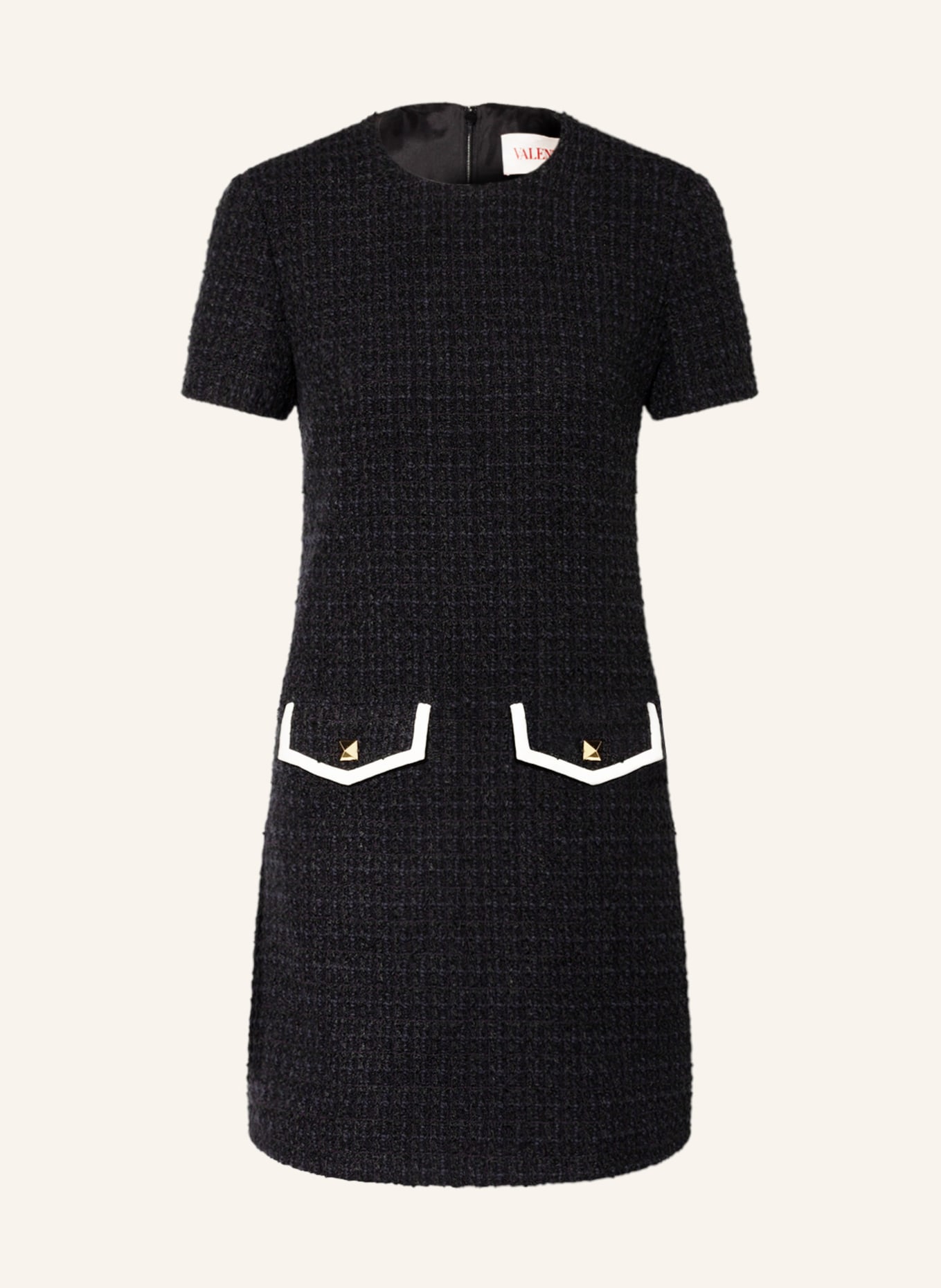 VALENTINO Tweed dress, Color: BLACK (Image 1)