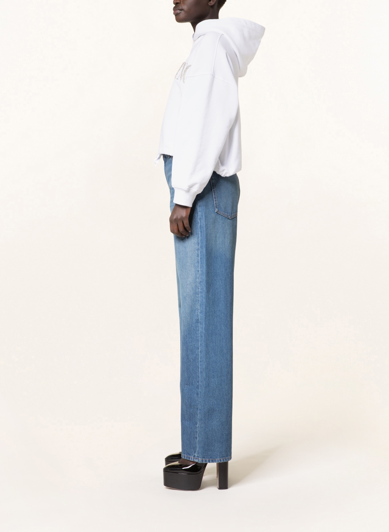 VALENTINO Straight jeans, Color: 558 MEDIUM BLUE DENIM (Image 4)