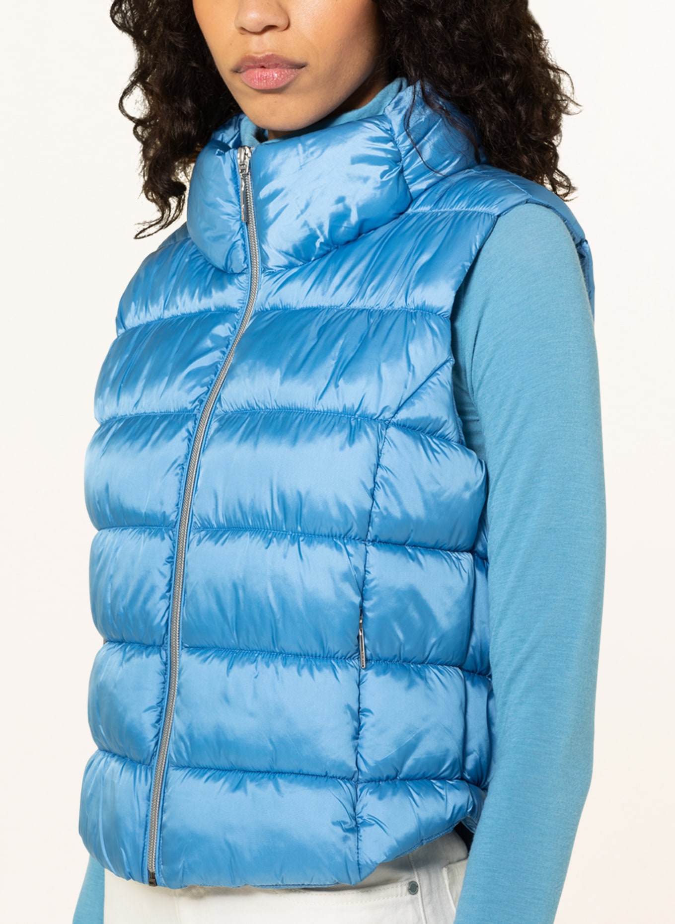 comma Quilted vest, Color: BLUE (Image 4)