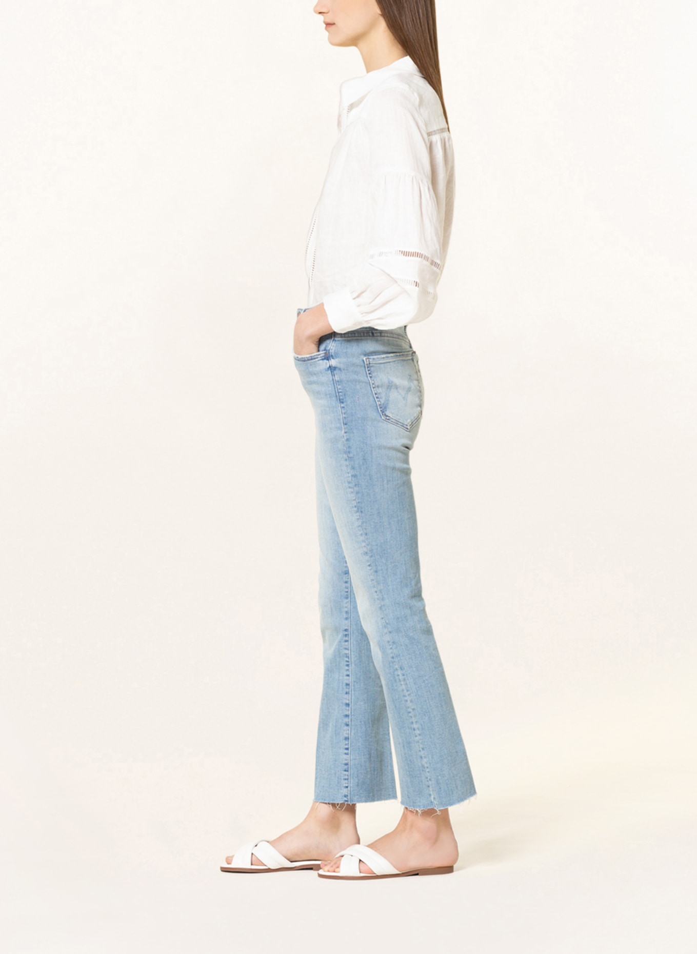 MOTHER Bootcut jeans THE HUSTLER ANKLE FRAY, Color: CRS hellblau denim (Image 4)