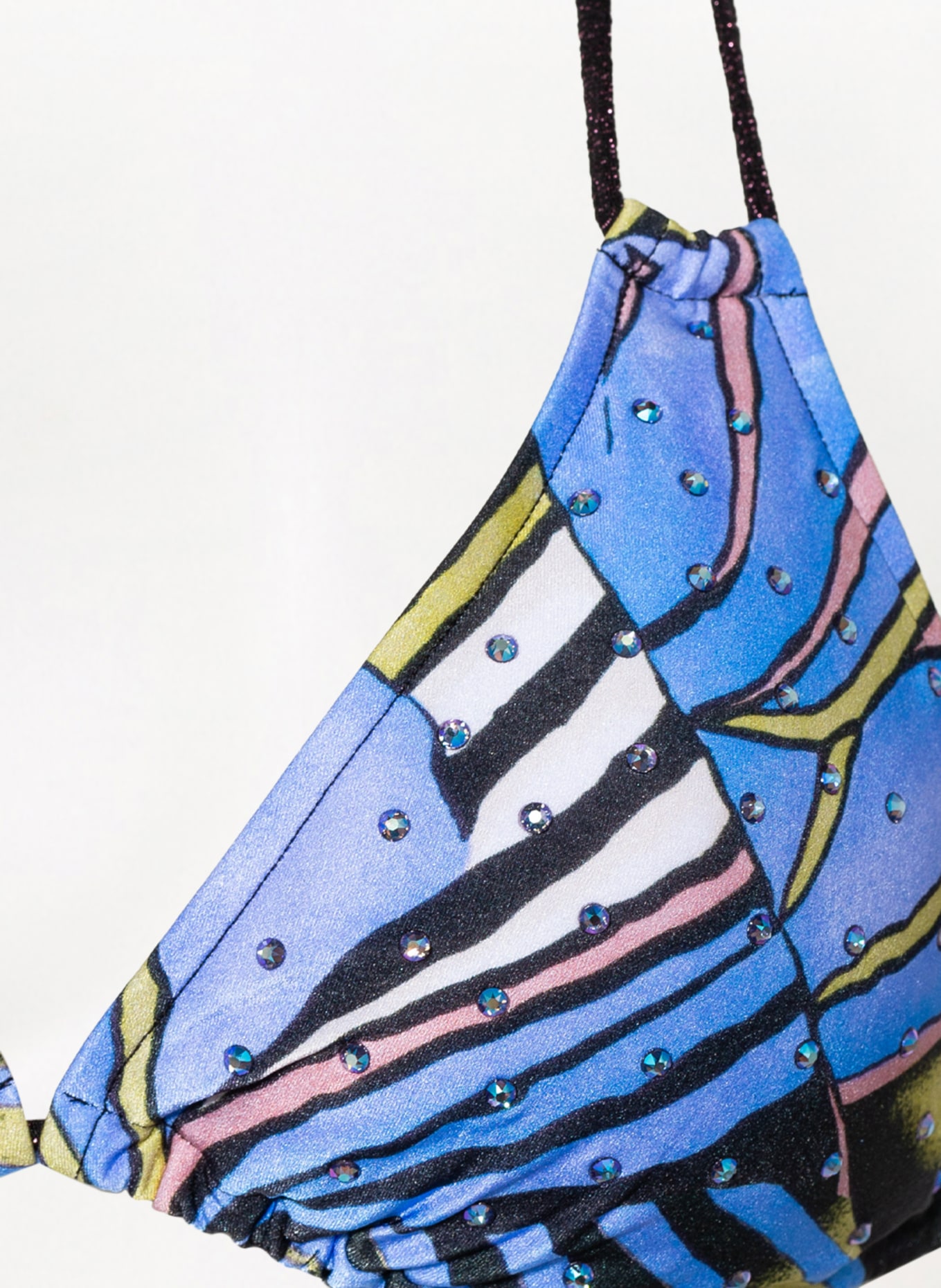 ANDRES SARDA Góra od bikini trójkątnego MAHONY z ozdobnymi kamykami, Kolor: BLADORÓŻOWY (Obrazek 4)