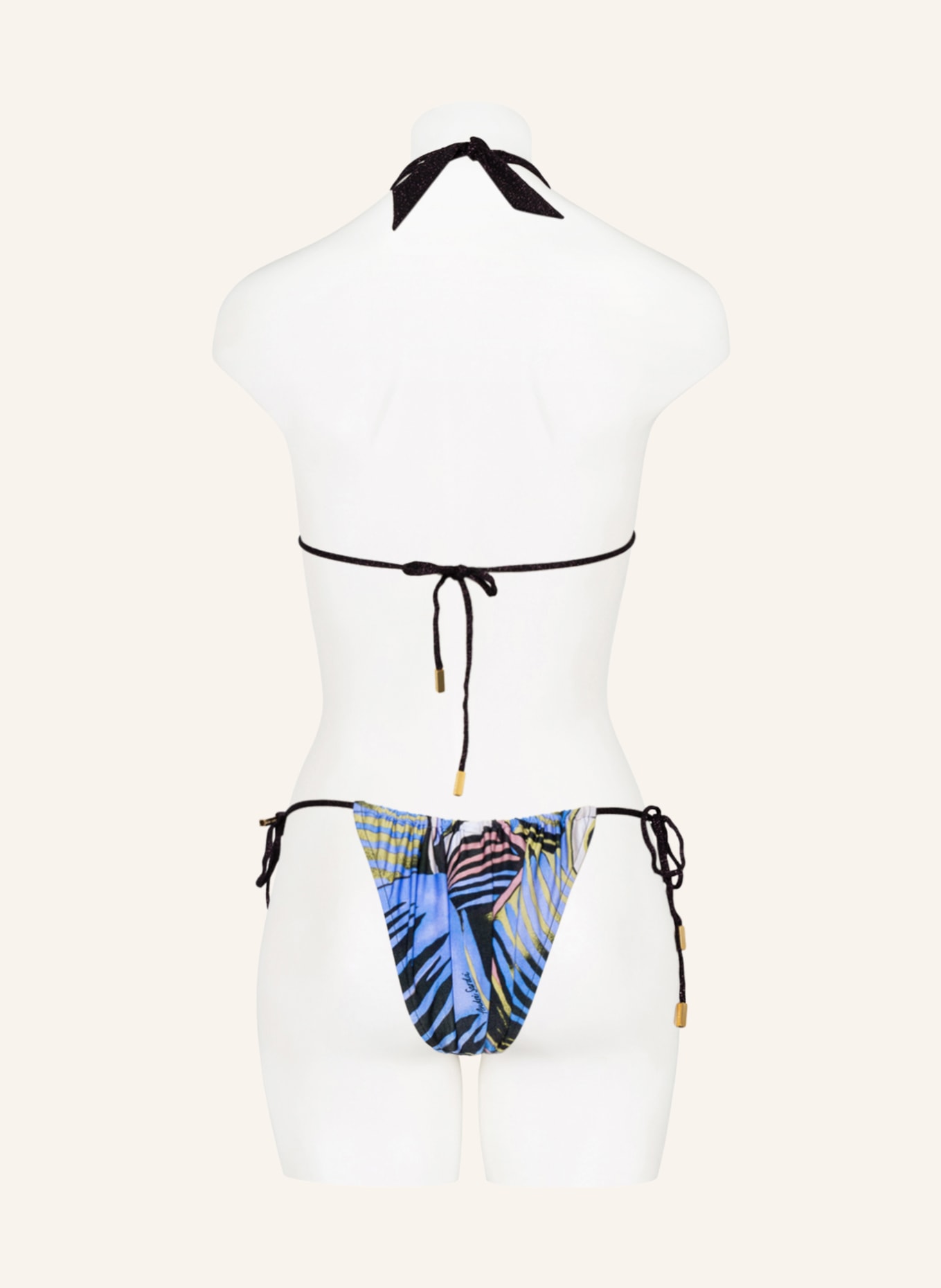 ANDRES SARDA Triangle bikini bottoms MAHONY , Color: LIGHT BLUE/ YELLOW/ BLACK (Image 3)