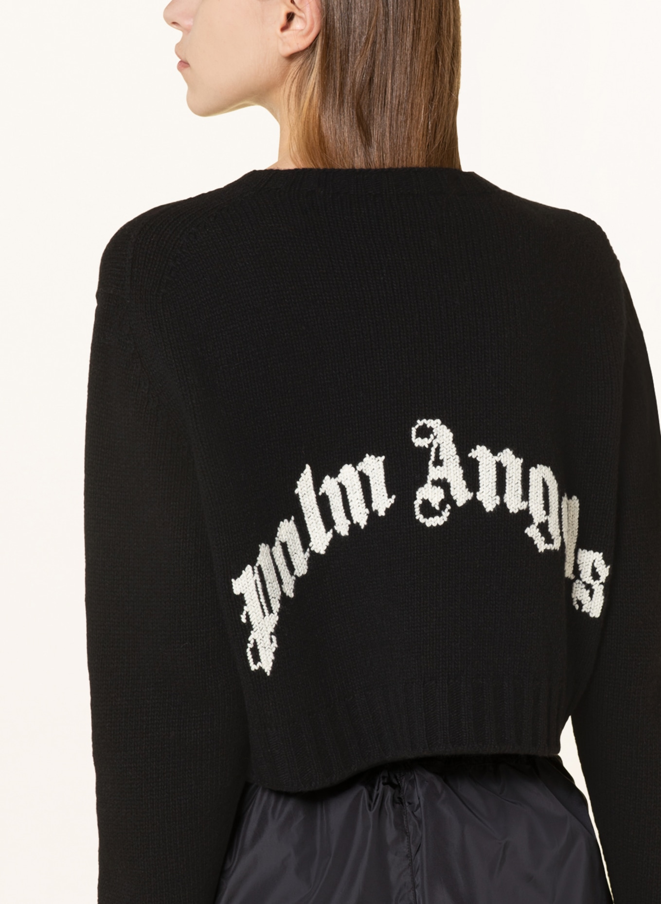 Palm Angels Cropped sweater, Color: BLACK (Image 4)