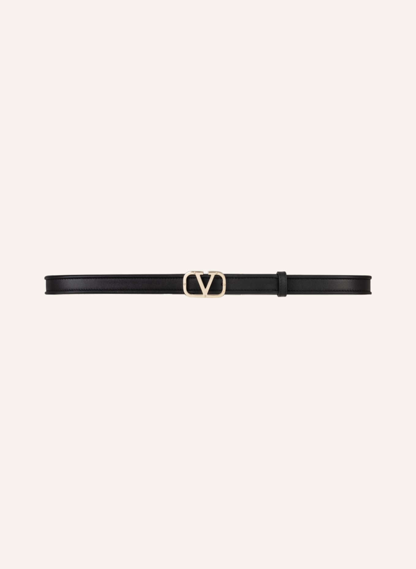 VALENTINO GARAVANI Leather belt VLOGO , Color: BLACK (Image 2)