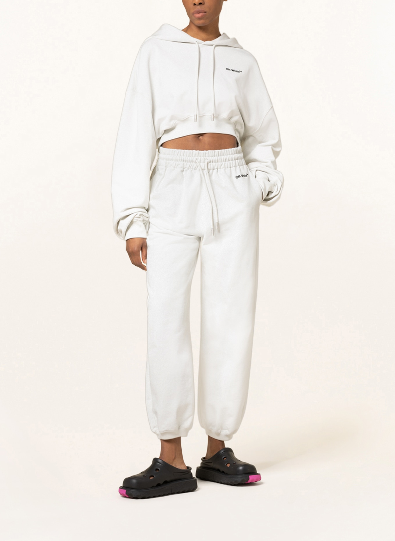 Off-White Cropped-Hoodie, Farbe: WEISS (Bild 2)