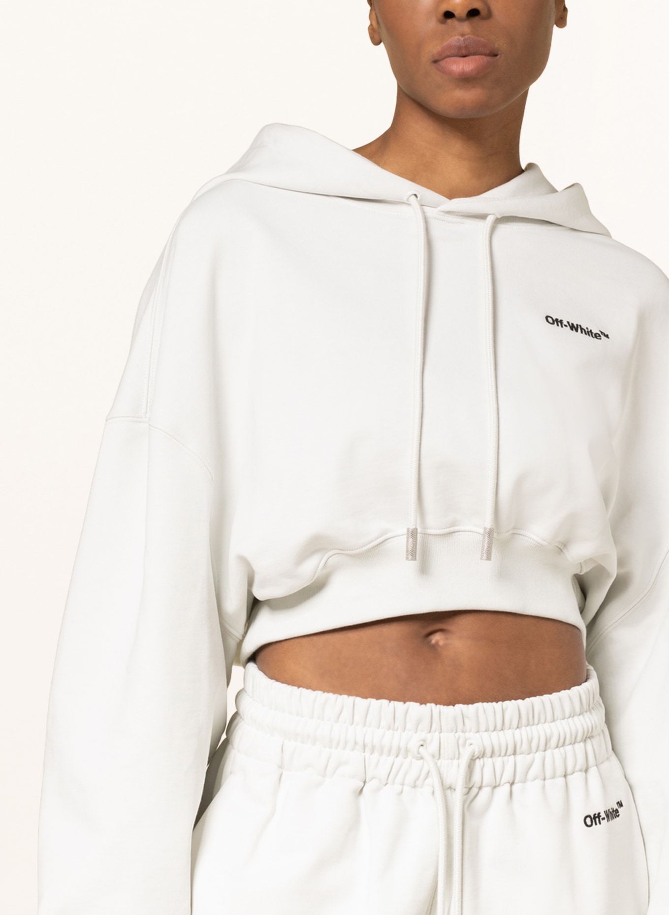 Off-White Cropped-Hoodie, Farbe: WEISS (Bild 5)