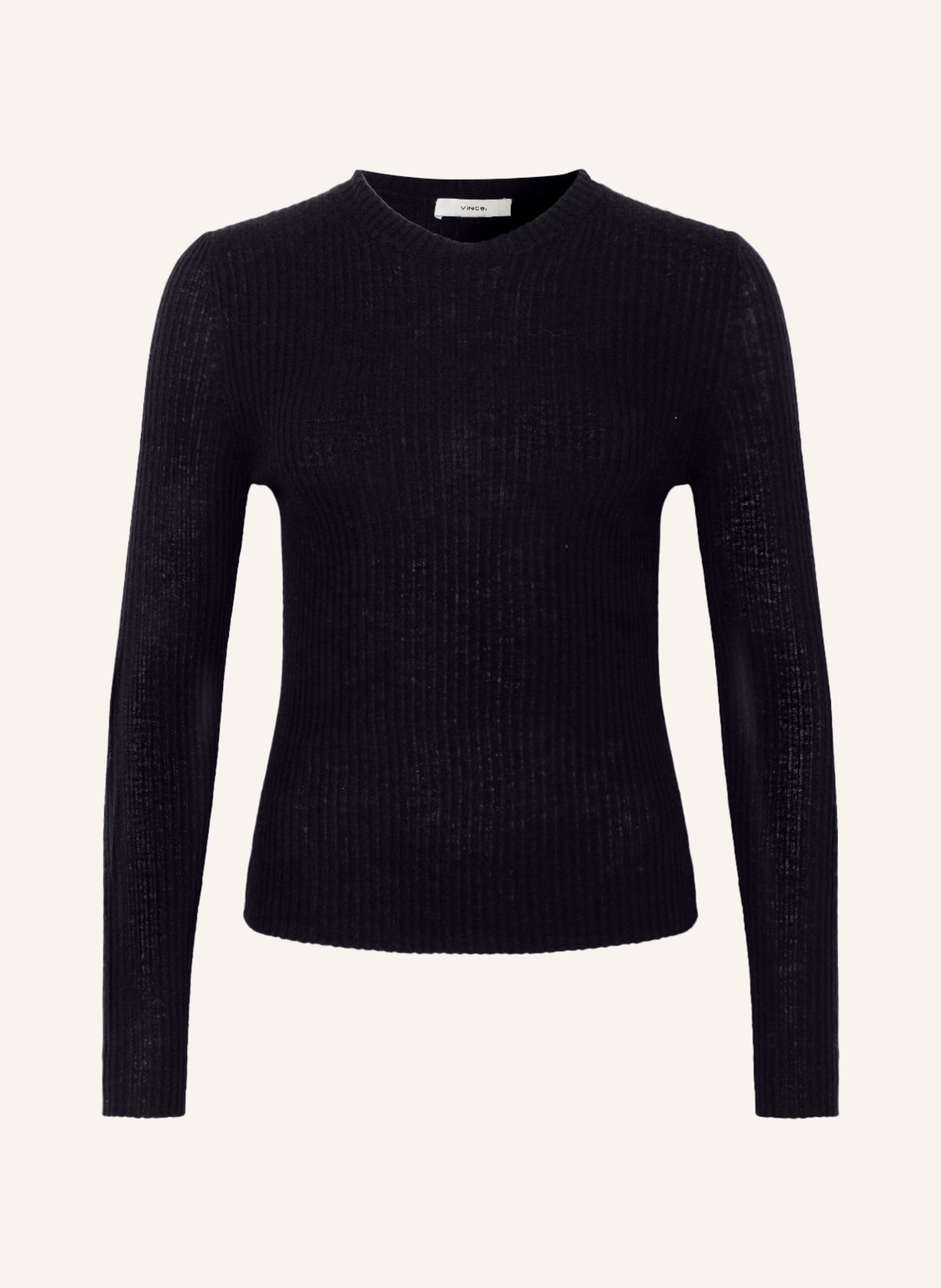 VINCE Sweter z kaszmiru z dodatkiem jedwabiu, Kolor: GRANATOWY (Obrazek 1)