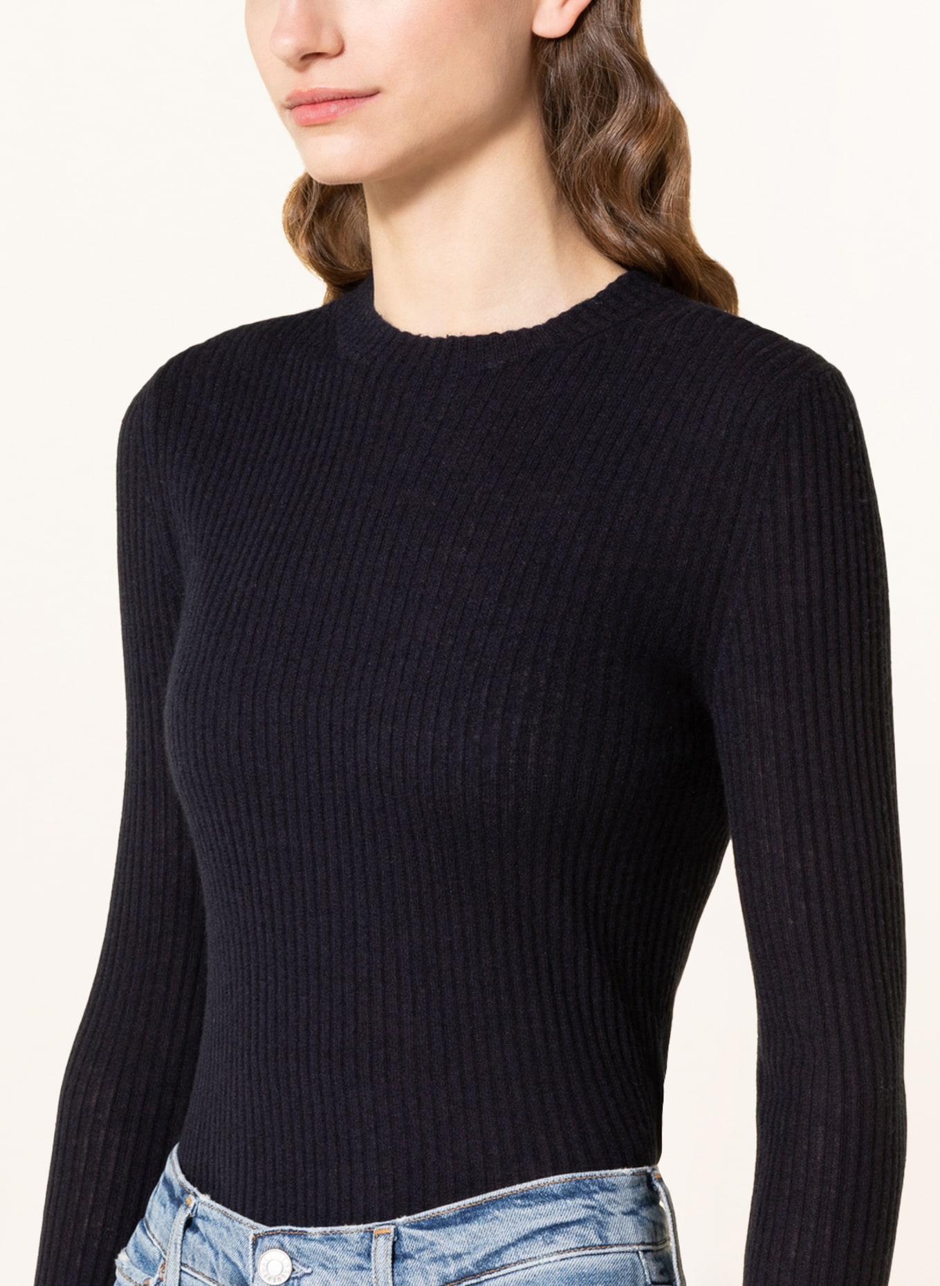 VINCE Cashmere-Pullover mit Seide, Farbe: DUNKELBLAU (Bild 4)