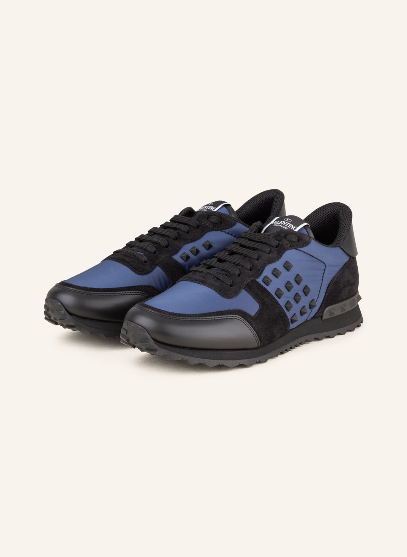 VALENTINO GARAVANI Sneakers ROCKSTUD in black/ blue