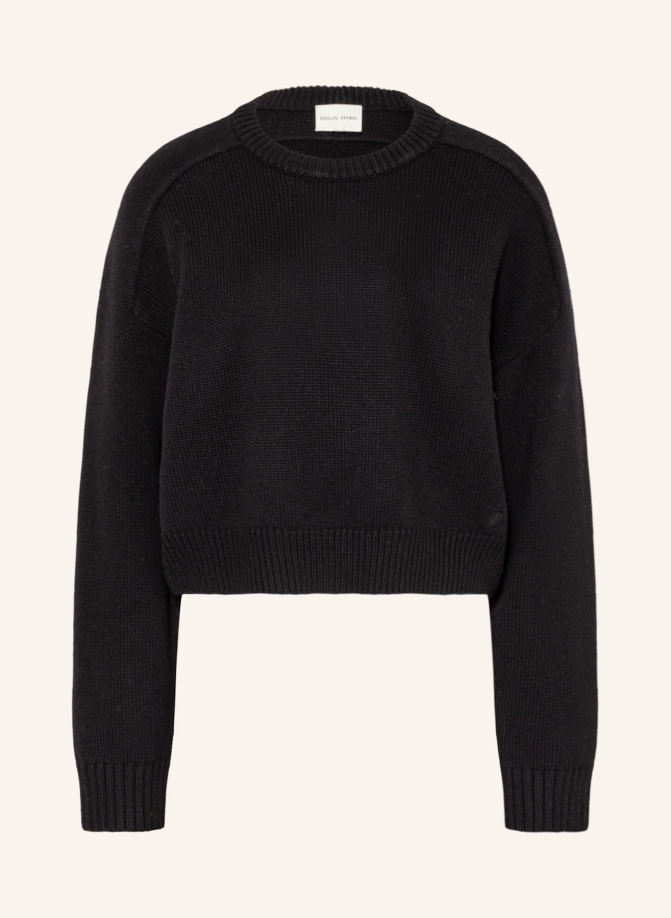 LOULOU STUDIO Oversized sweater BRUZZI, Color: BLACK (Image 1)