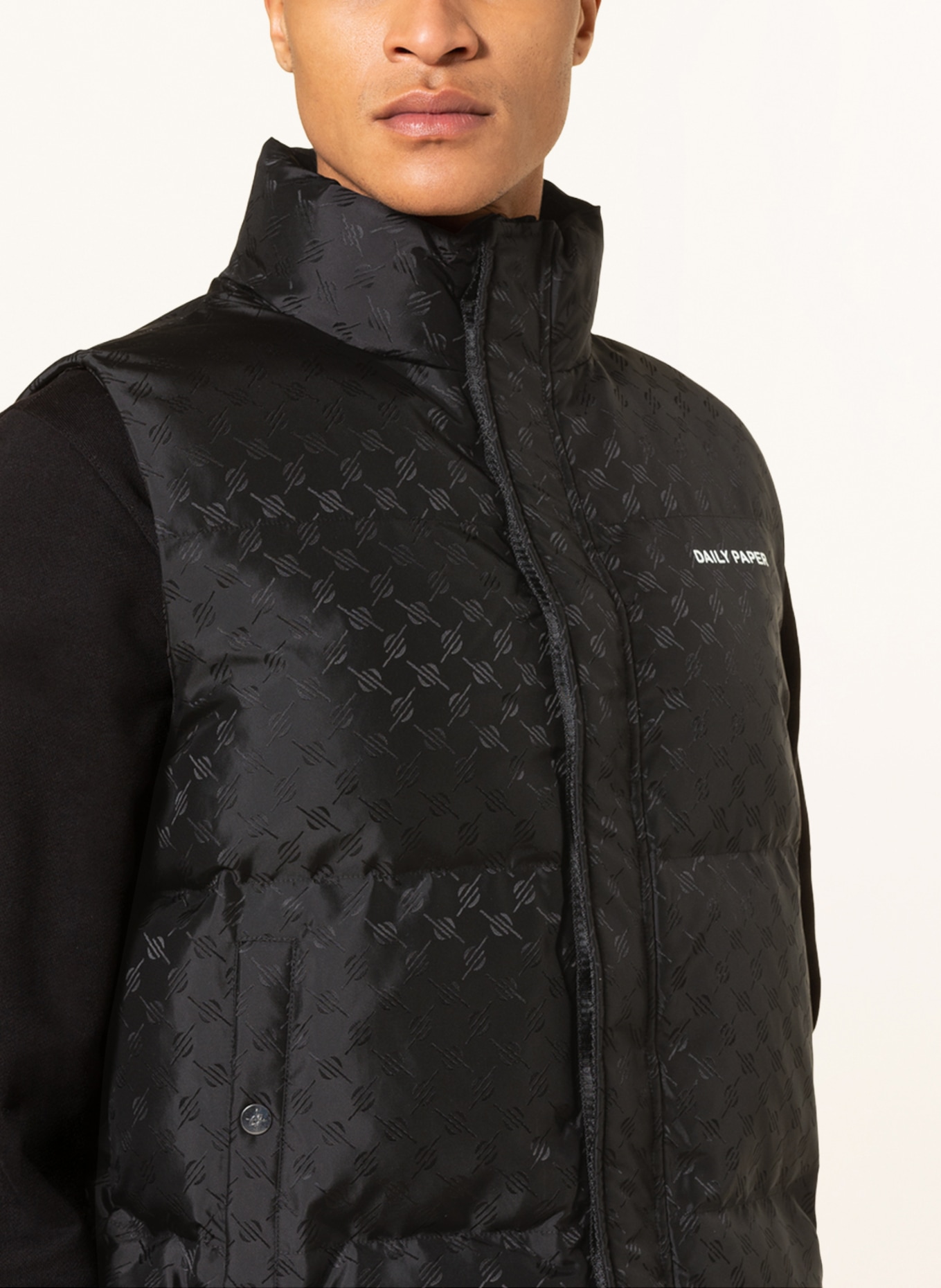 DAILY PAPER Quilted vest PONDO, Color: BLACK (Image 4)