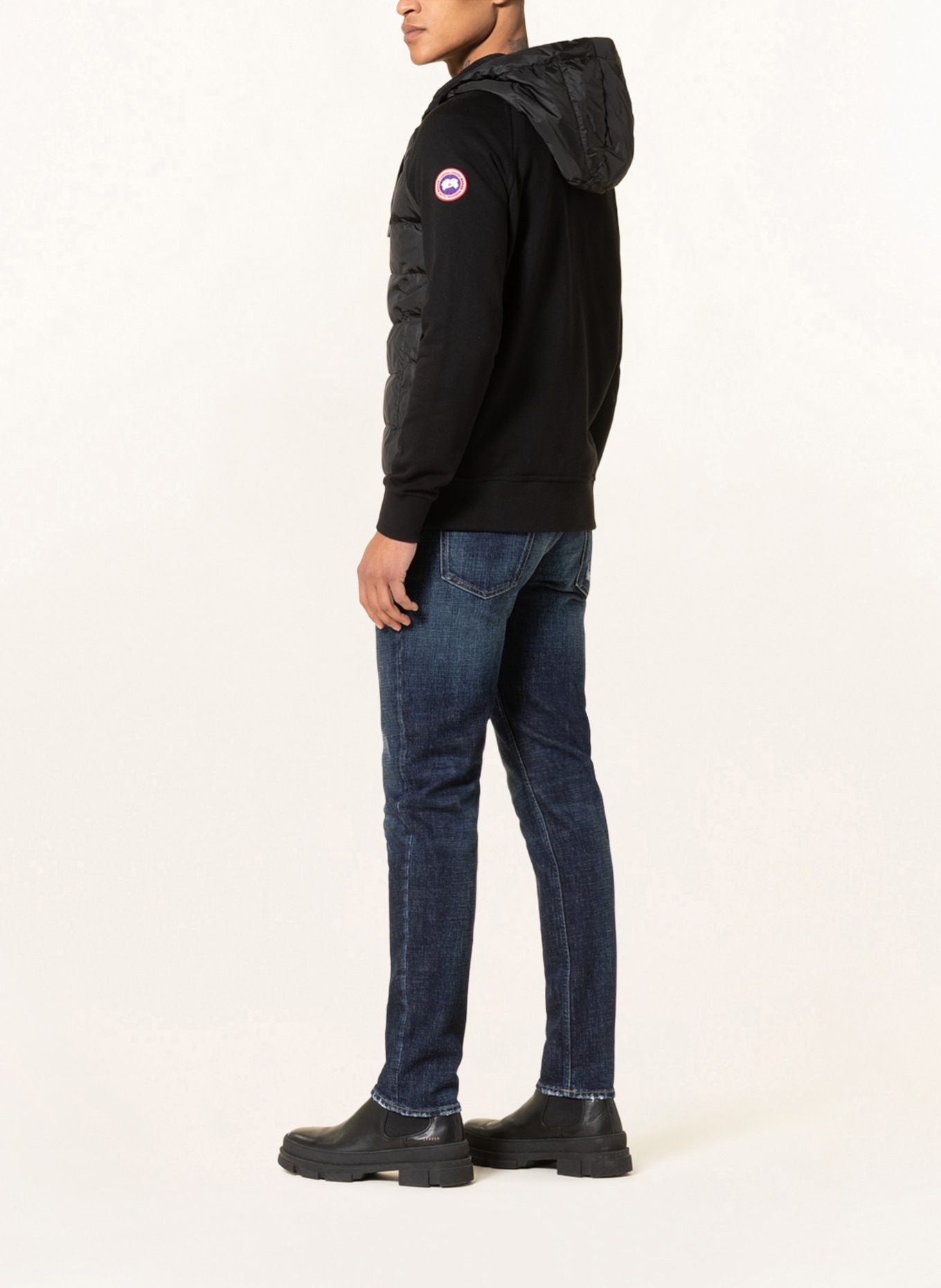 CANADA GOOSE Bluza rozpinana HYBRIDGE HURON z mieszanki materiałów: CZARNY