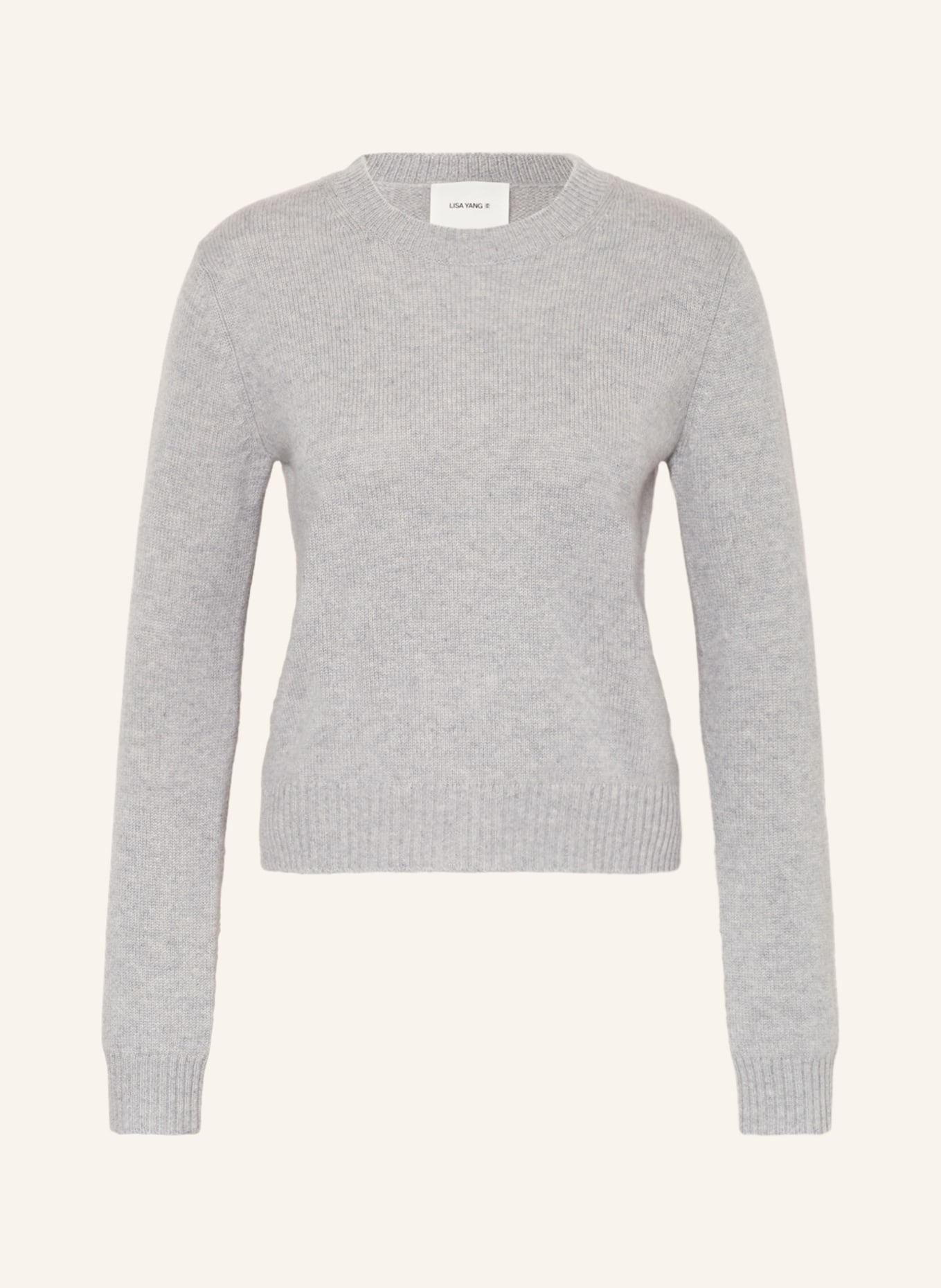 LISA YANG Cashmere sweater MABLE , Color: LIGHT GRAY (Image 1)