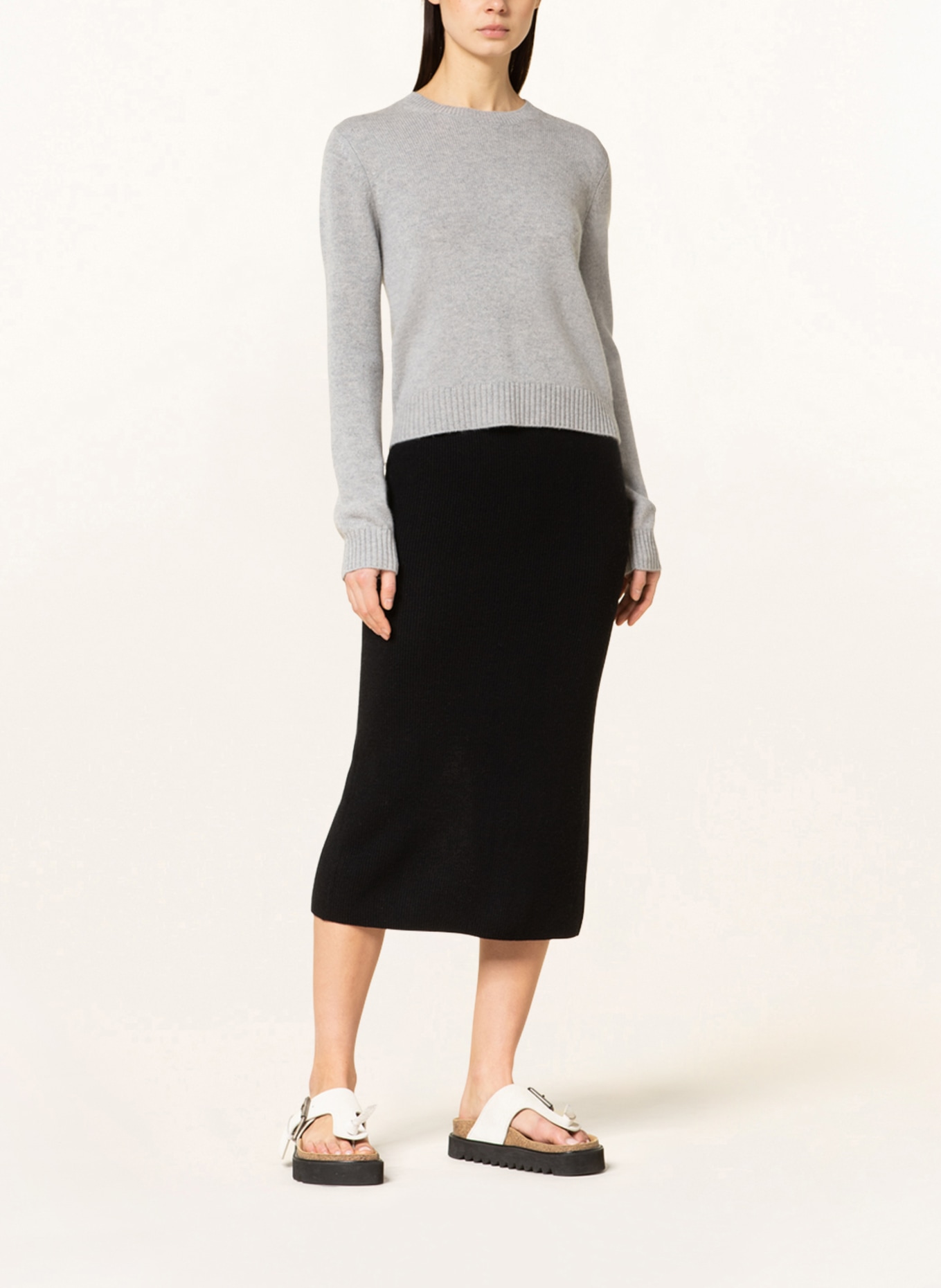 LISA YANG Cashmere sweater MABLE , Color: LIGHT GRAY (Image 2)