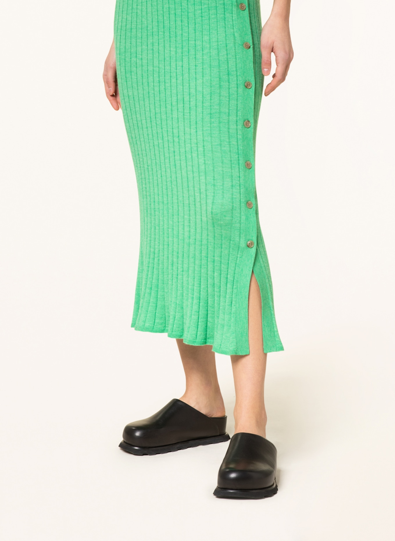 LISA YANG Strickrock KATIE aus Cashmere: NEONGRÜN