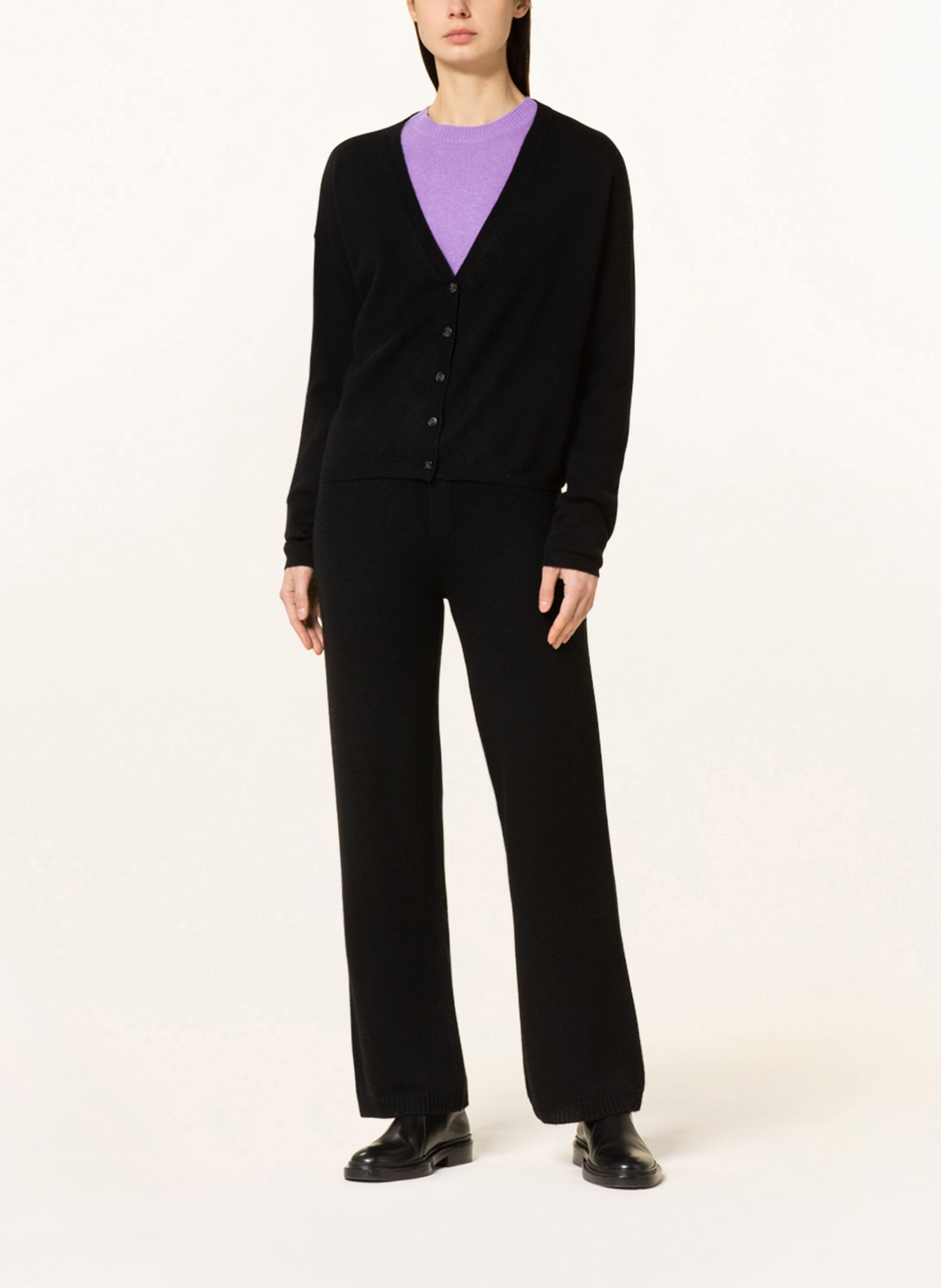 LISA YANG Cardigan ABBY in cashmere, Color: BLACK (Image 2)