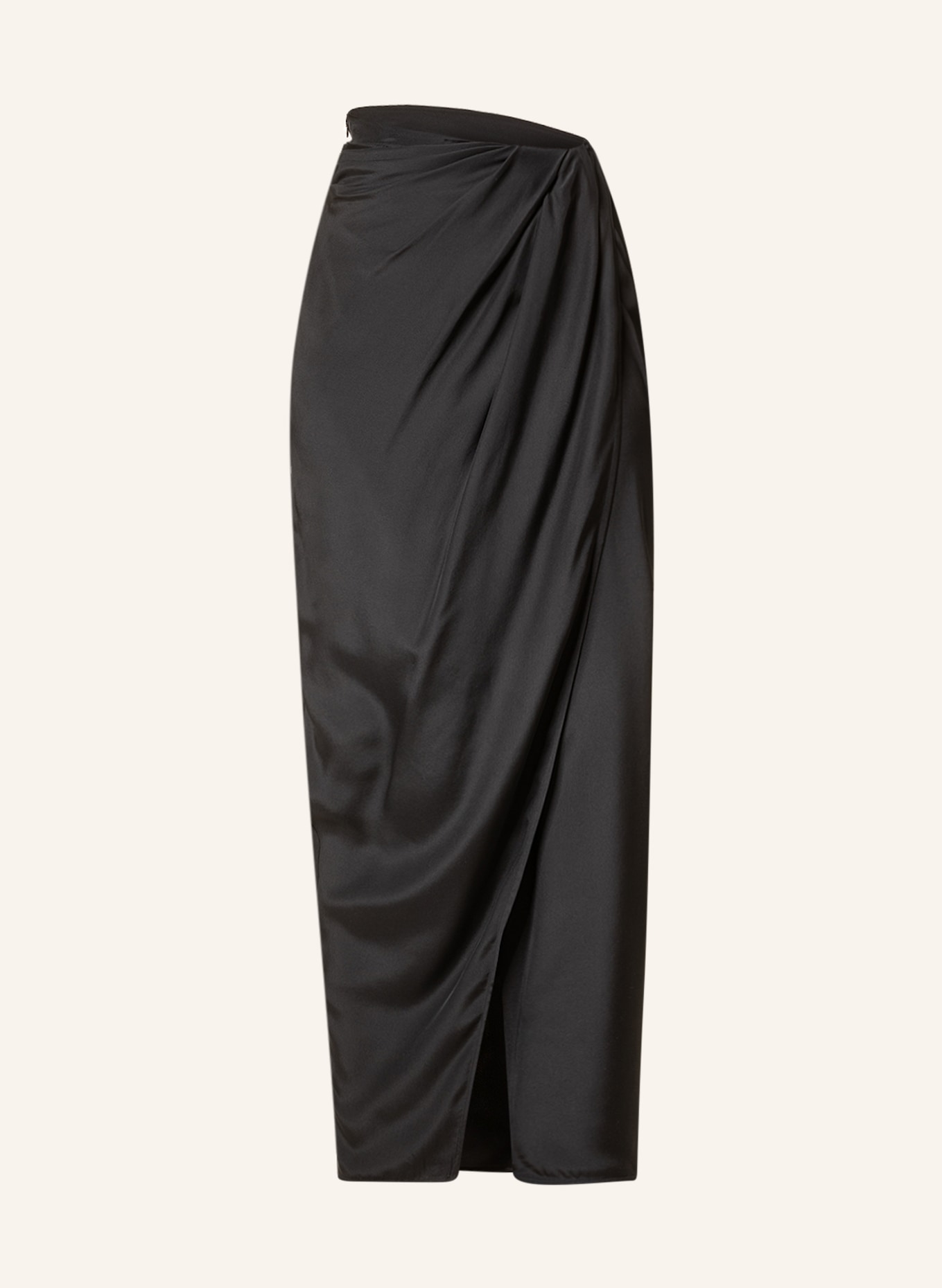 GAUGE81 Silk skirt PAITA, Color: BLACK (Image 1)