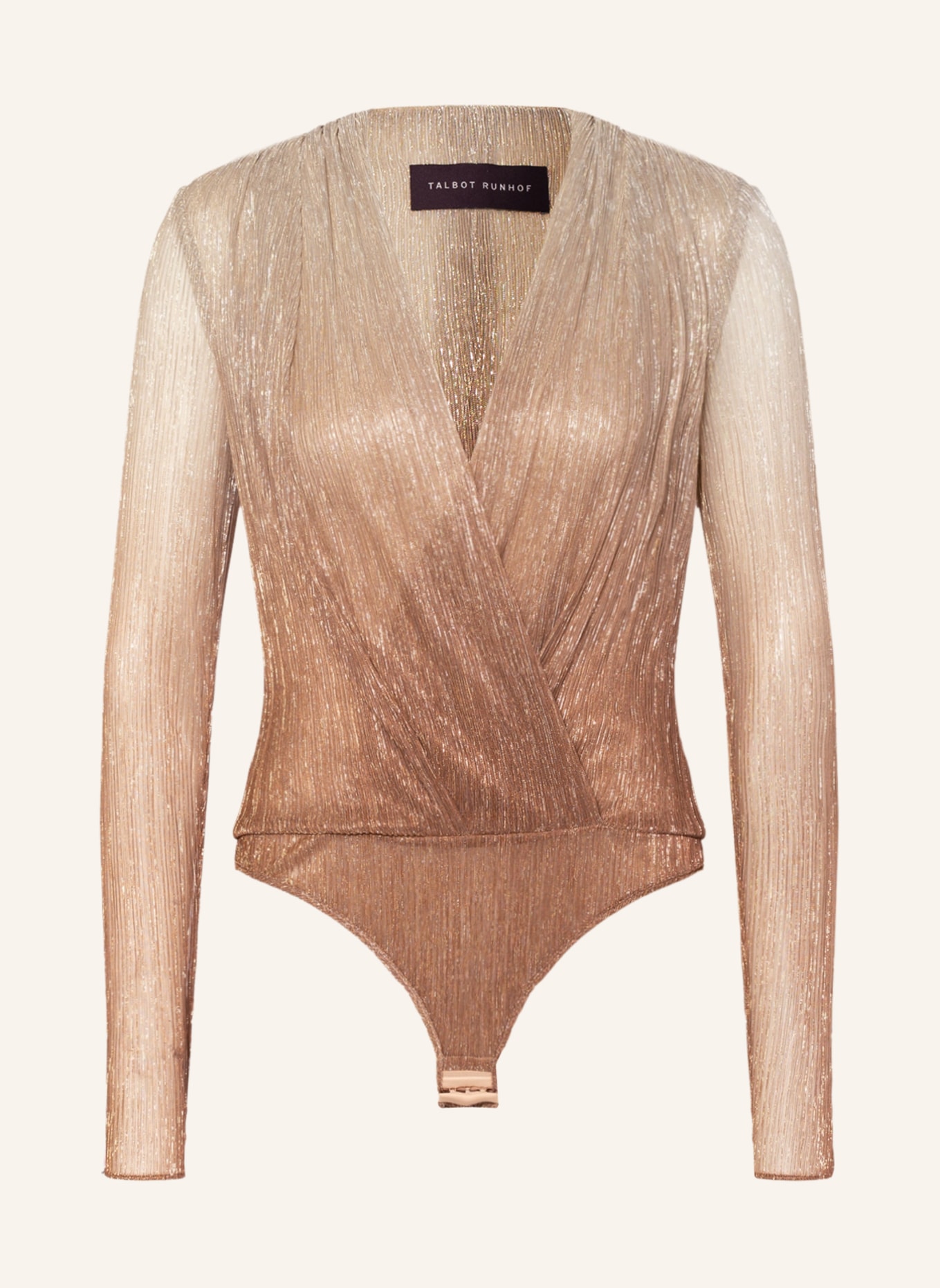 TALBOT RUNHOF Body in wrap look with glitter thread, Color: GOLD (Image 1)