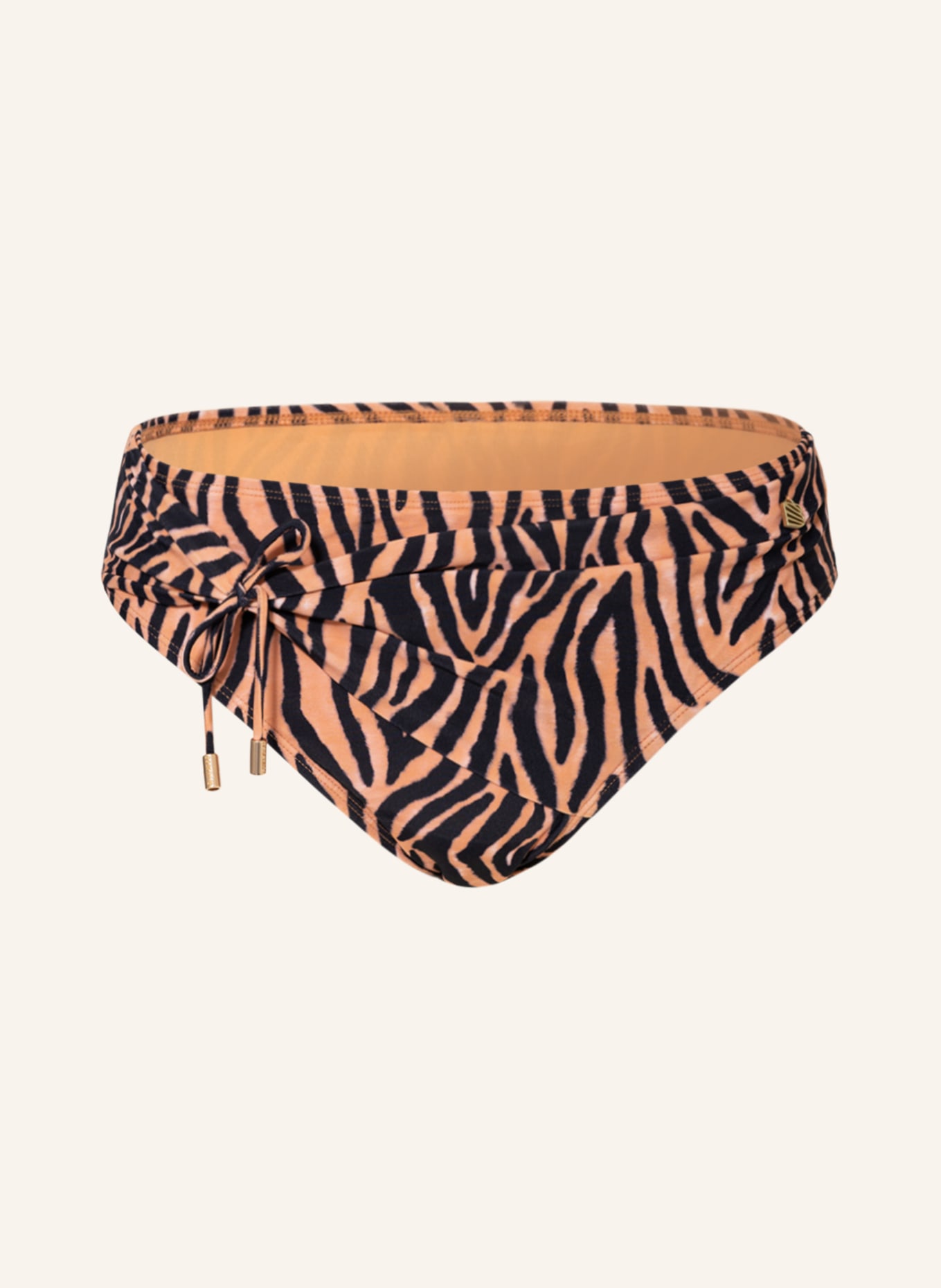 BEACHLIFE Basic bikini bottoms SOFT ZEBRA, Color: ORANGE/ BLACK (Image 1)