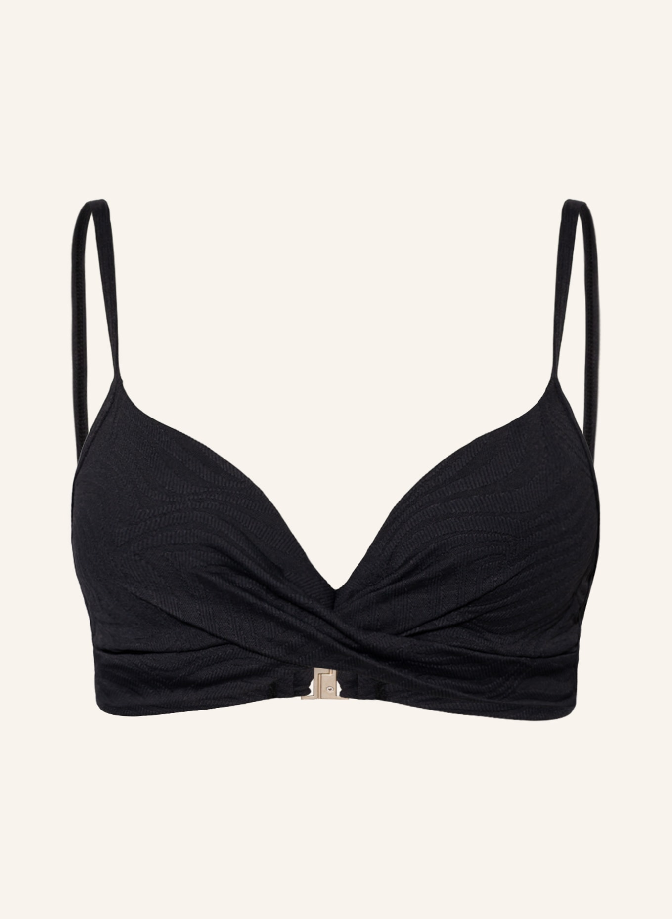 BEACHLIFE Underwired bikini top BLACK SWIRL, Color: BLACK (Image 1)