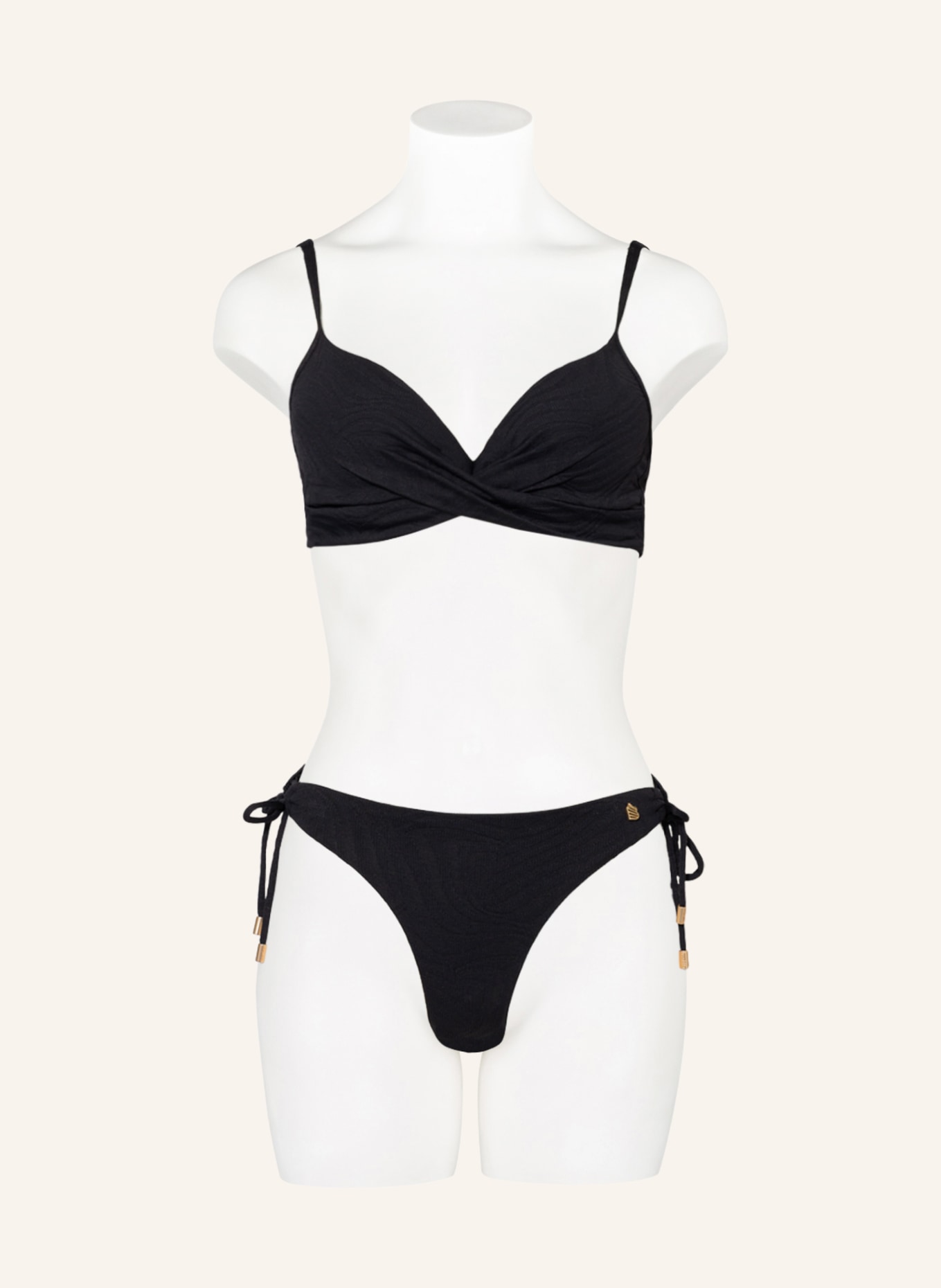 BEACHLIFE Underwired bikini top BLACK SWIRL, Color: BLACK (Image 2)