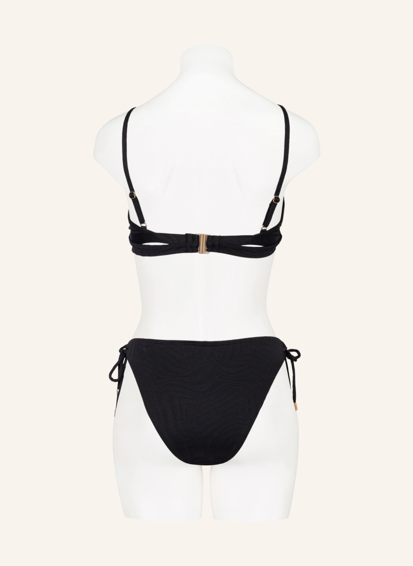 BEACHLIFE Bügel-Bikini-Top BLACK SWIRL, Farbe: SCHWARZ (Bild 3)