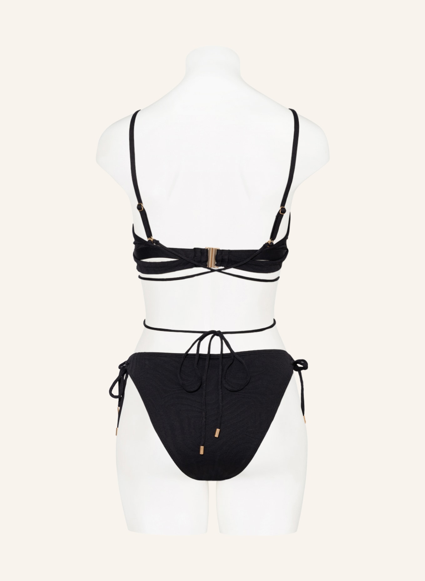 BEACHLIFE Underwired bikini top BLACK SWIRL, Color: BLACK (Image 5)