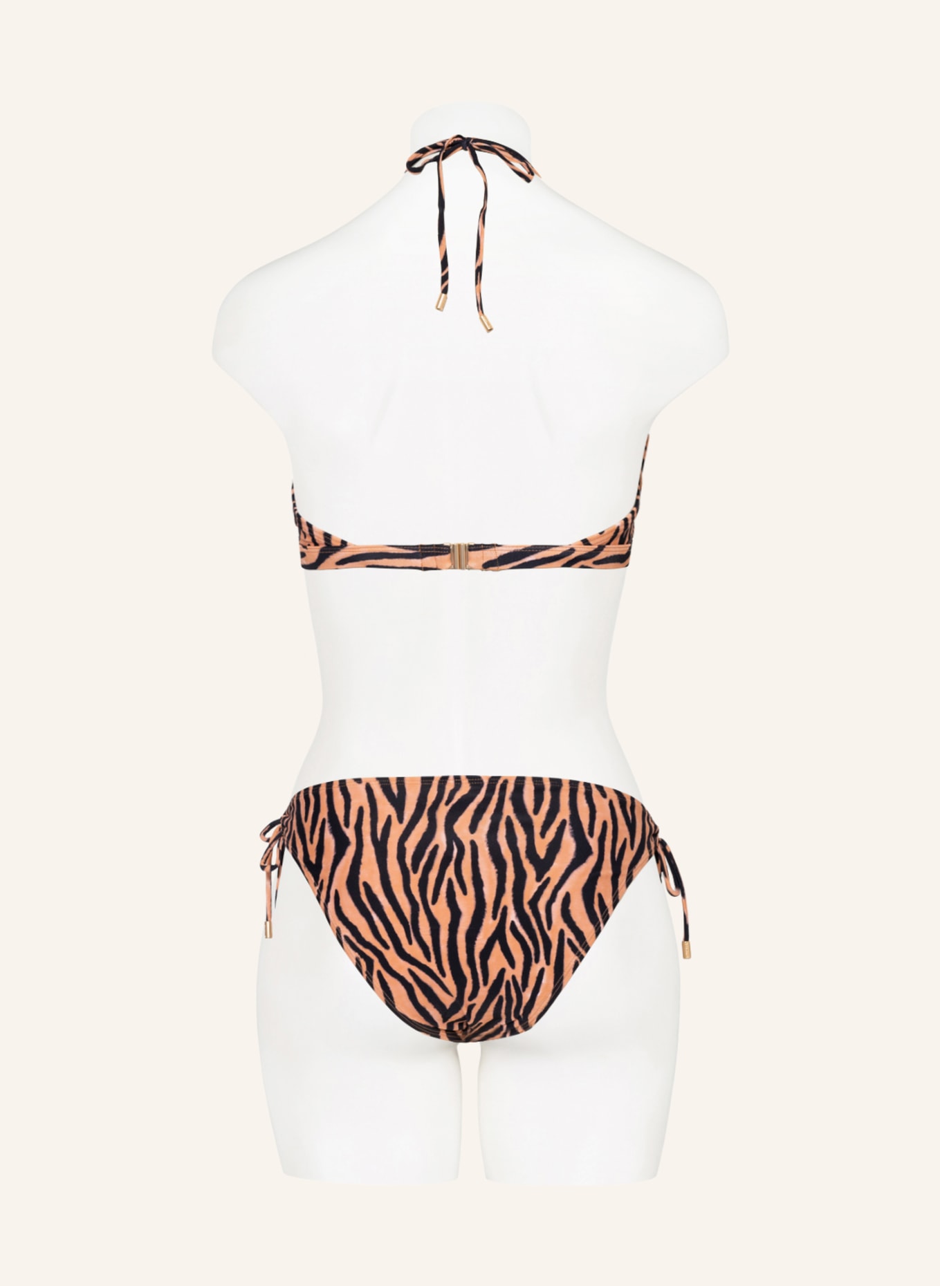 BEACHLIFE Basic-Bikini-Hose SOFT ZEBRA, Farbe: ORANGE/ SCHWARZ (Bild 3)