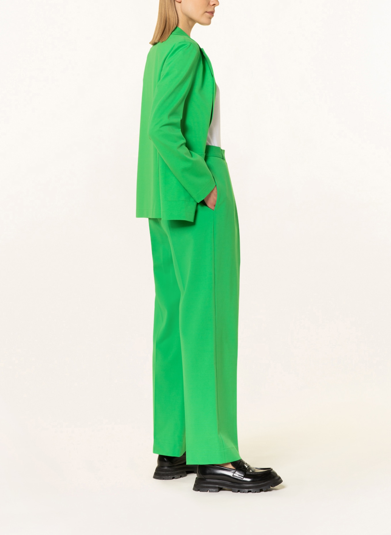 HARRIS WHARF LONDON Wide leg trousers, Color: GREEN (Image 4)