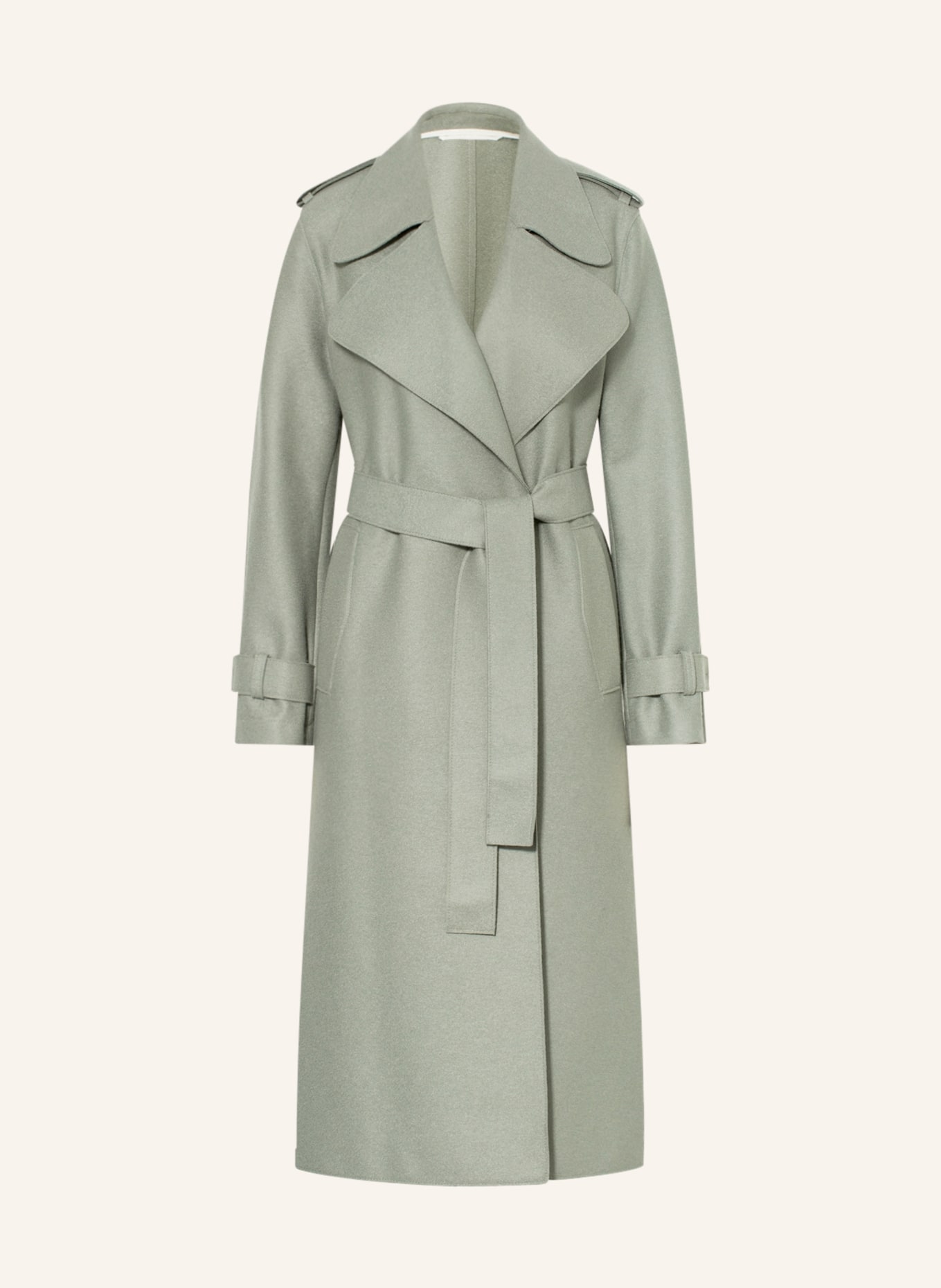 HARRIS WHARF LONDON Wool coat, Color: LIGHT GREEN (Image 1)