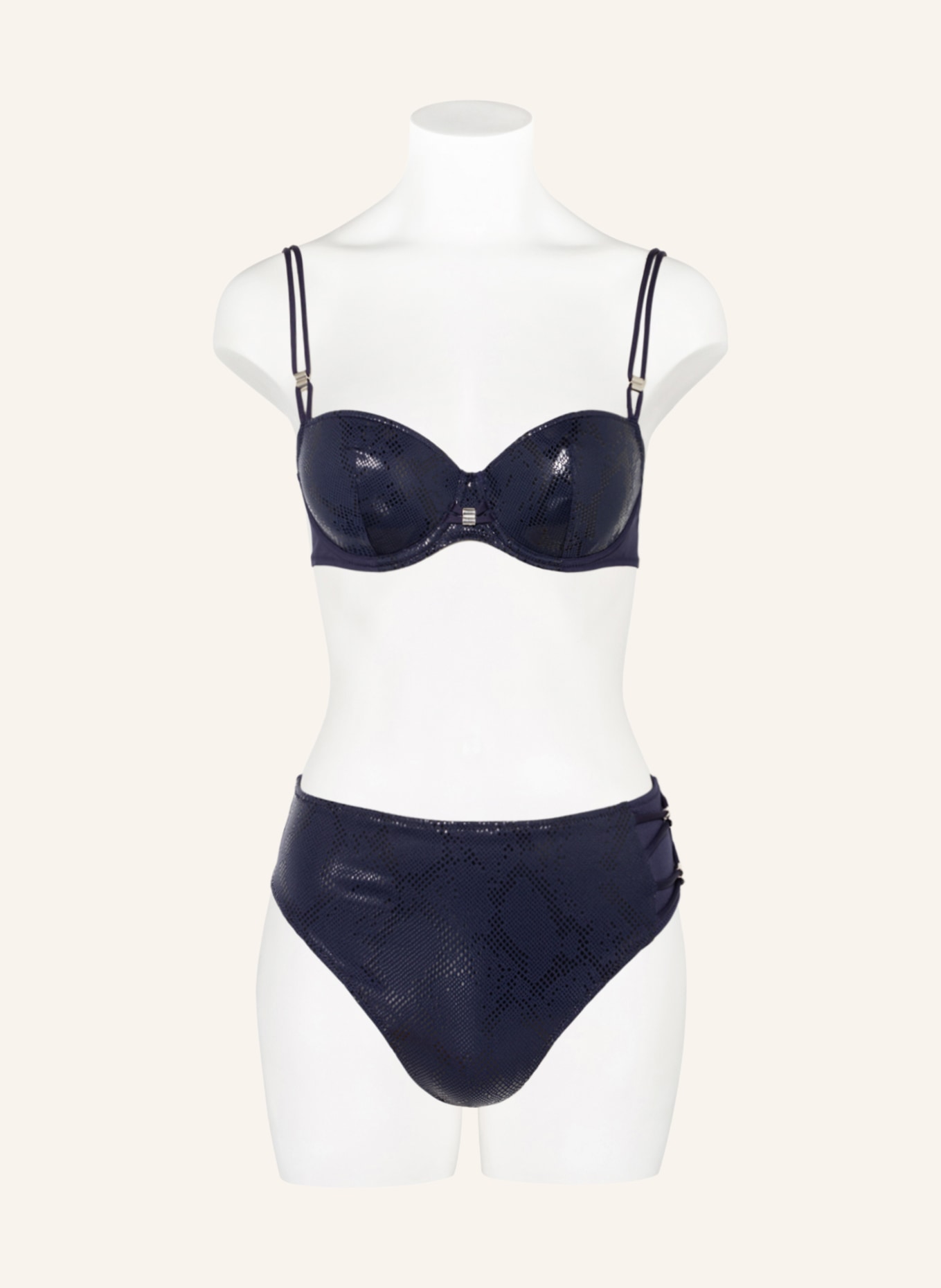 MARIE JO High waist bikini bottoms SAN DOMINO , Color: DARK BLUE (Image 2)
