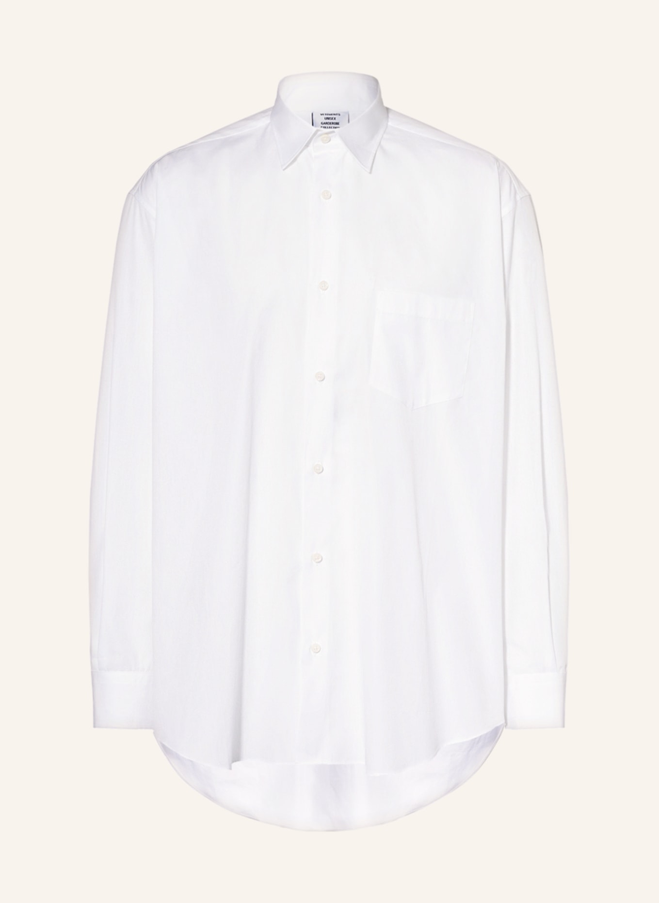 VETEMENTS Oversized shirt comfort fit, Color: WHITE (Image 1)