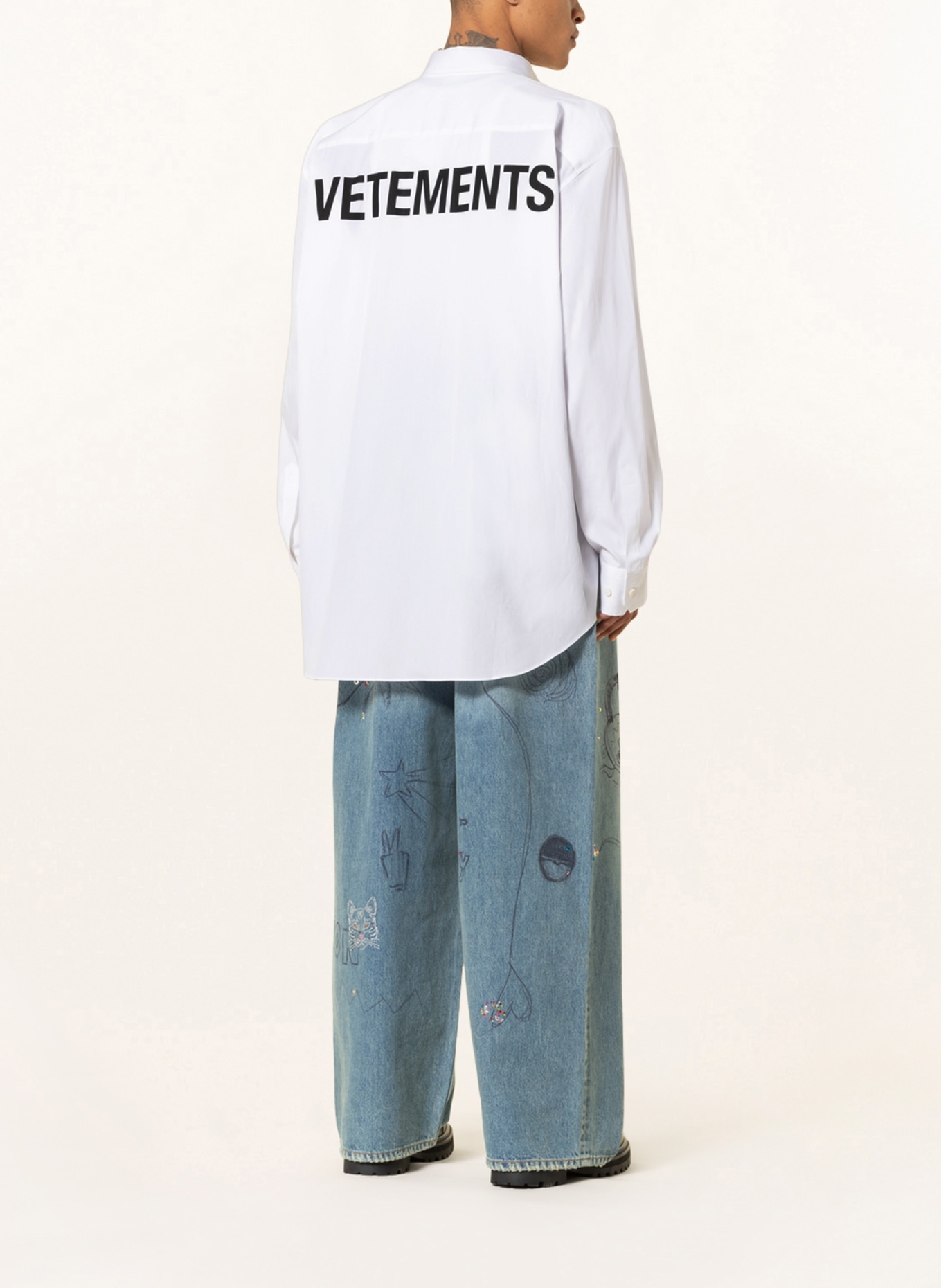 VETEMENTS Oversized-Hemd Comfort Fit, Farbe: WEISS (Bild 2)