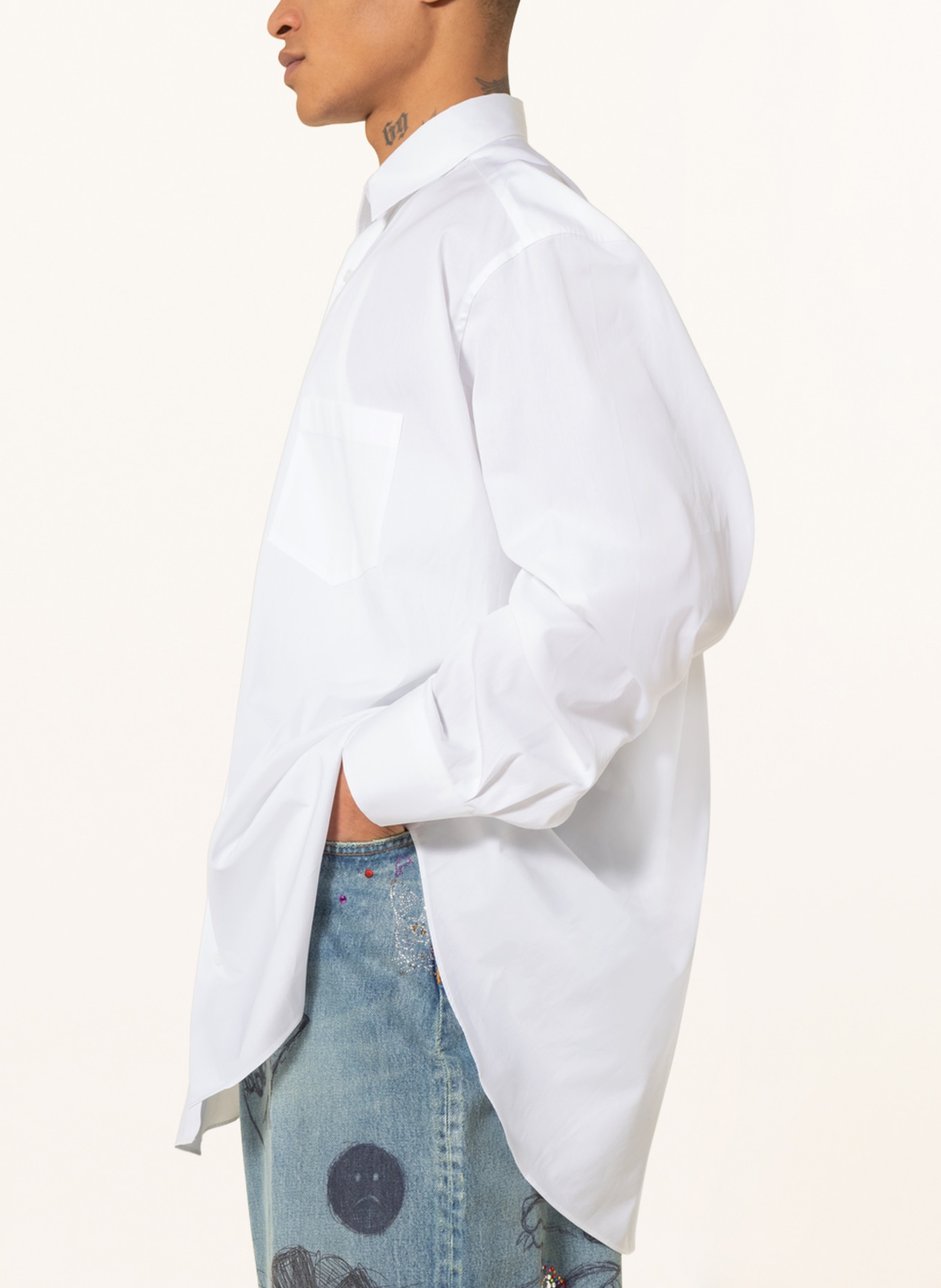 VETEMENTS Oversized shirt comfort fit, Color: WHITE (Image 4)