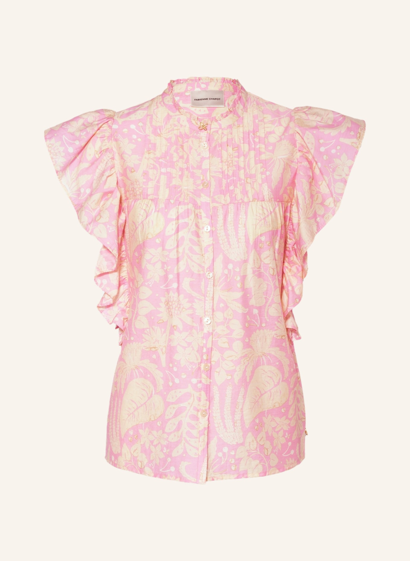 FABIENNE CHAPOT Shirt blouse BIBI , Color: PINK/ LIGHT YELLOW (Image 1)