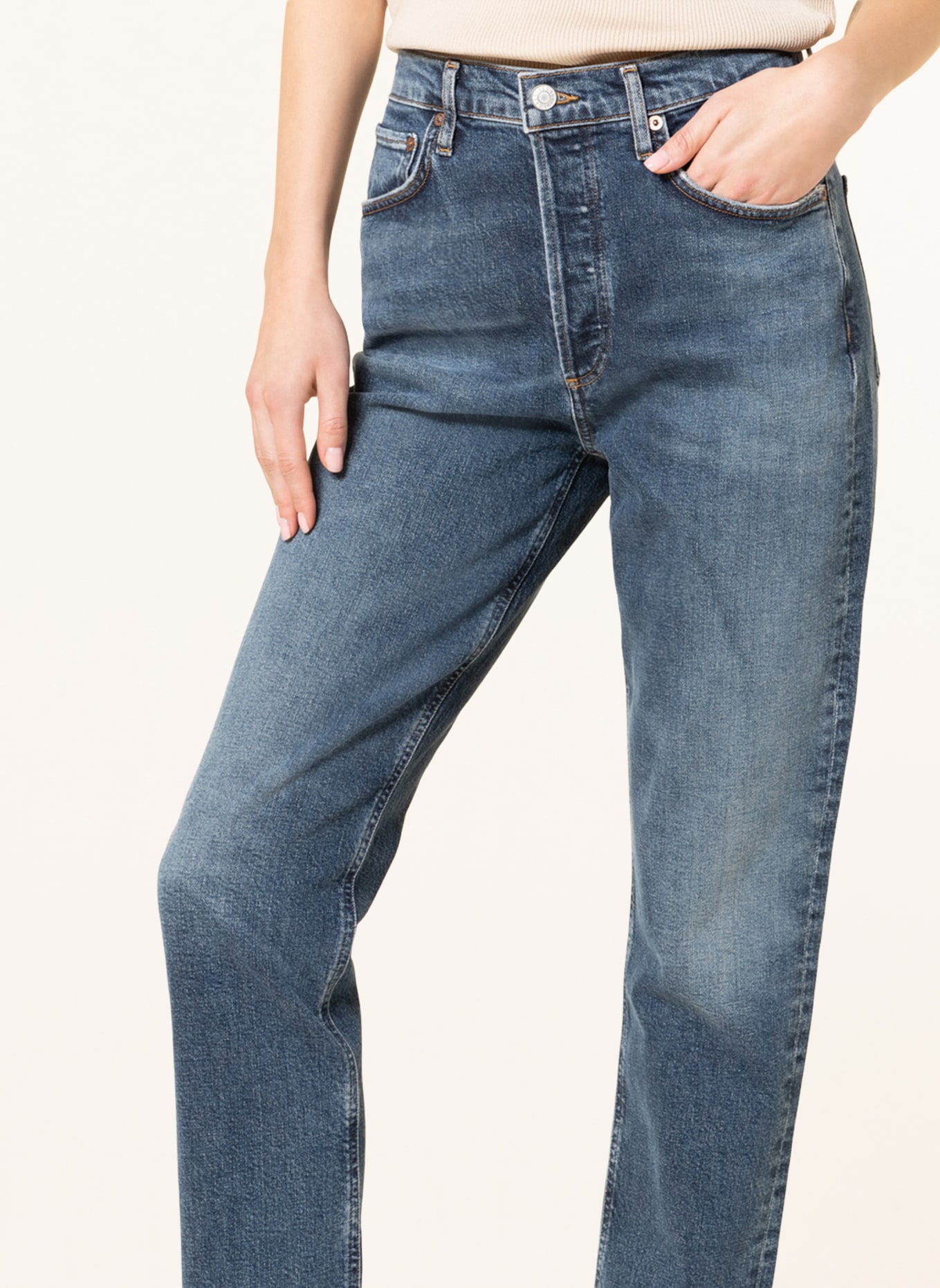 AGOLDE Straight Jeans RILEY, Farbe: Cypher dk vint indigo (Bild 5)
