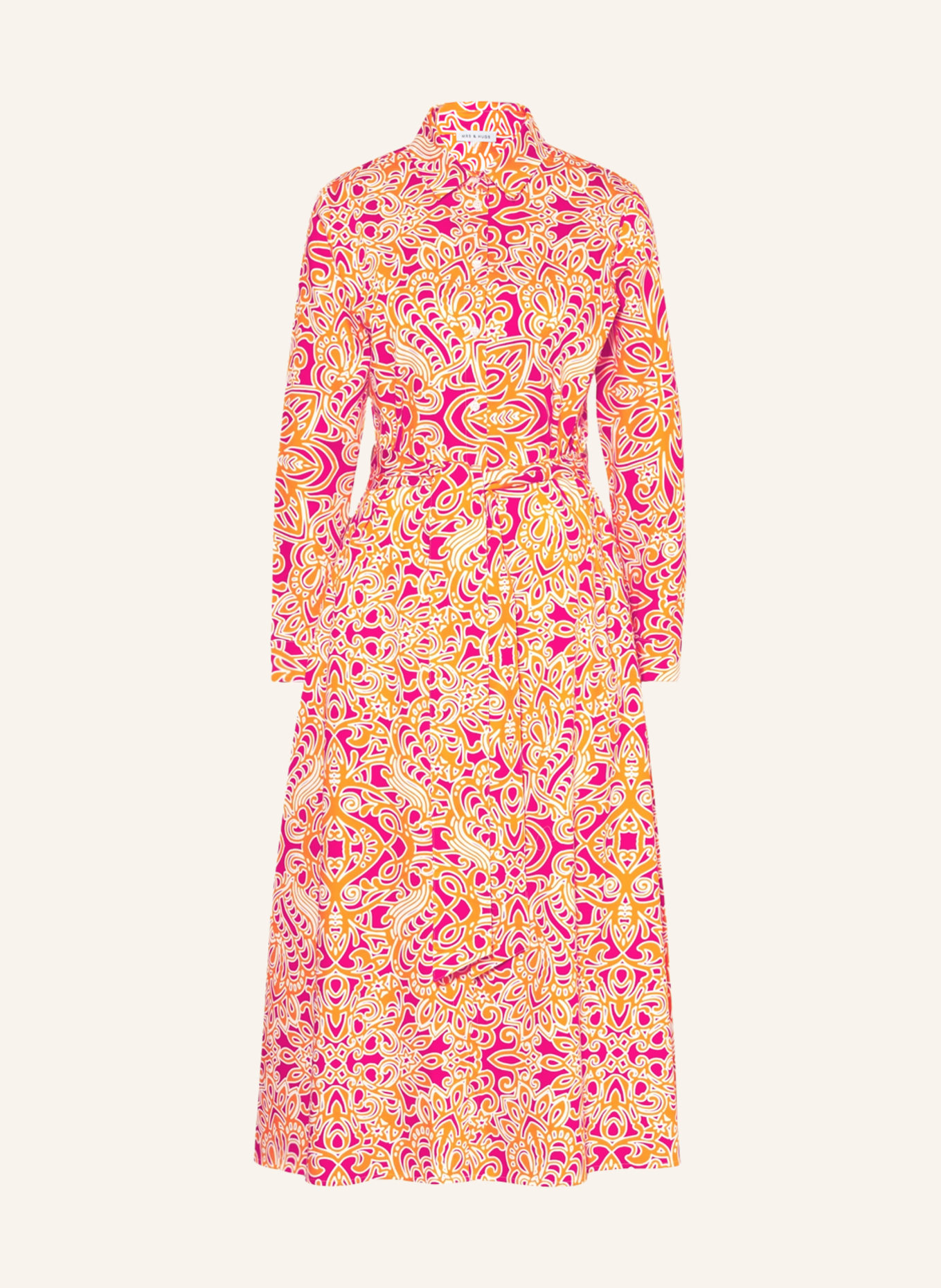 MRS & HUGS Sukienka koszulowa , Kolor: POMARAŃCZOWY/ MOCNORÓŻOWY/ BIAŁY (Obrazek 1)